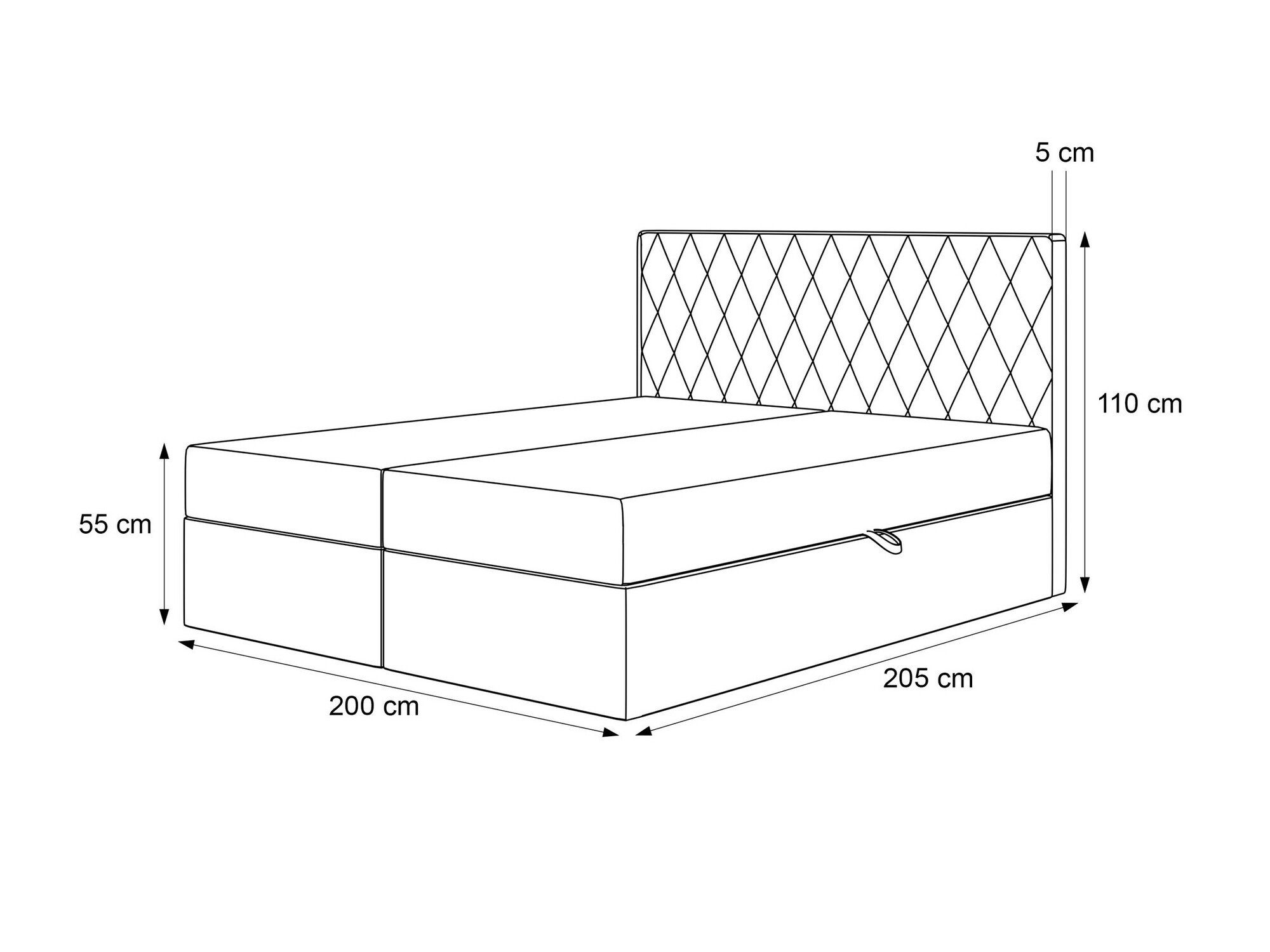 Pat boxspring Martinez 114 (Magic Velvet 2216)
