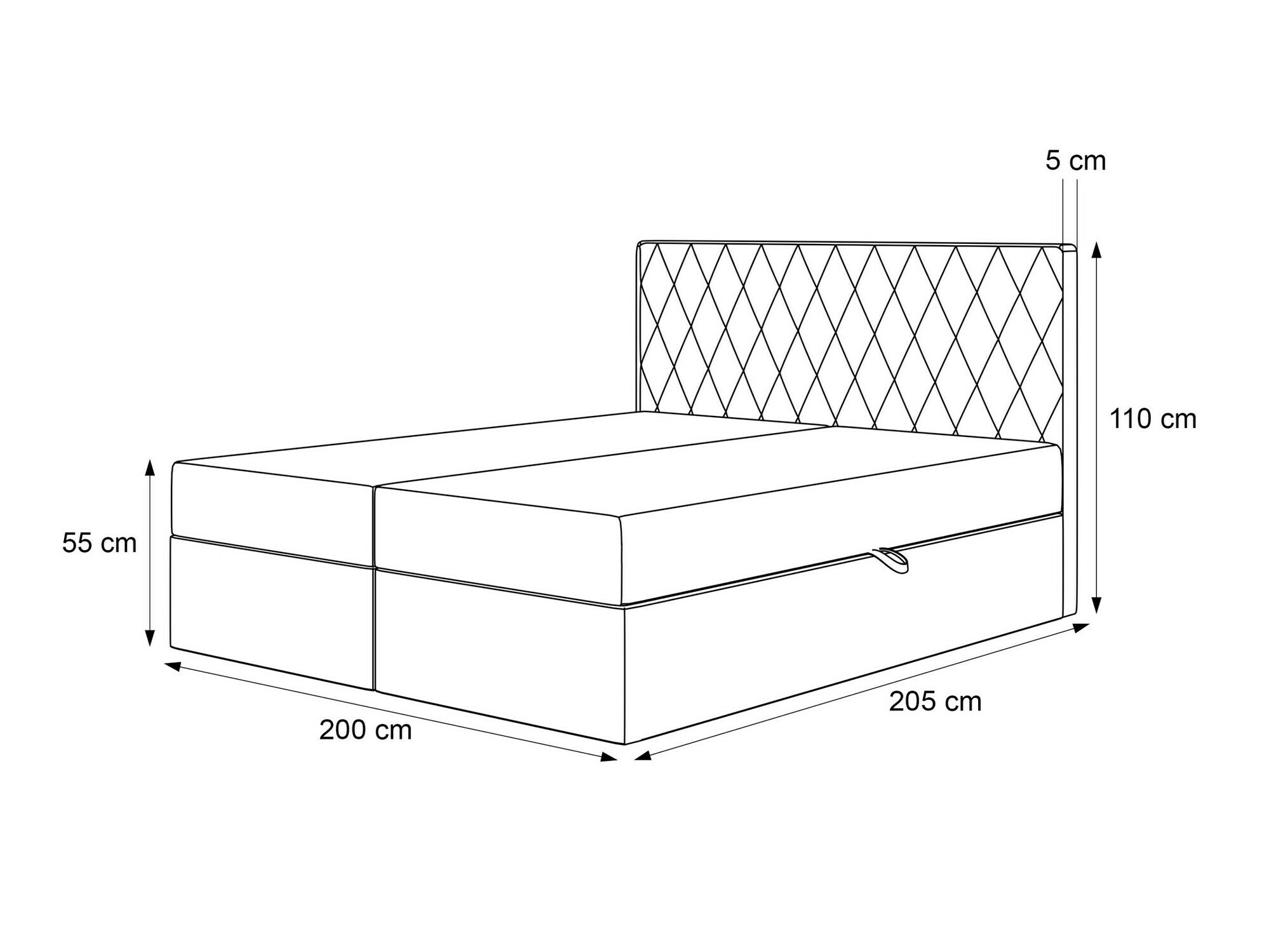 Pat boxspring Martinez 114 (Magic Velvet 2256)