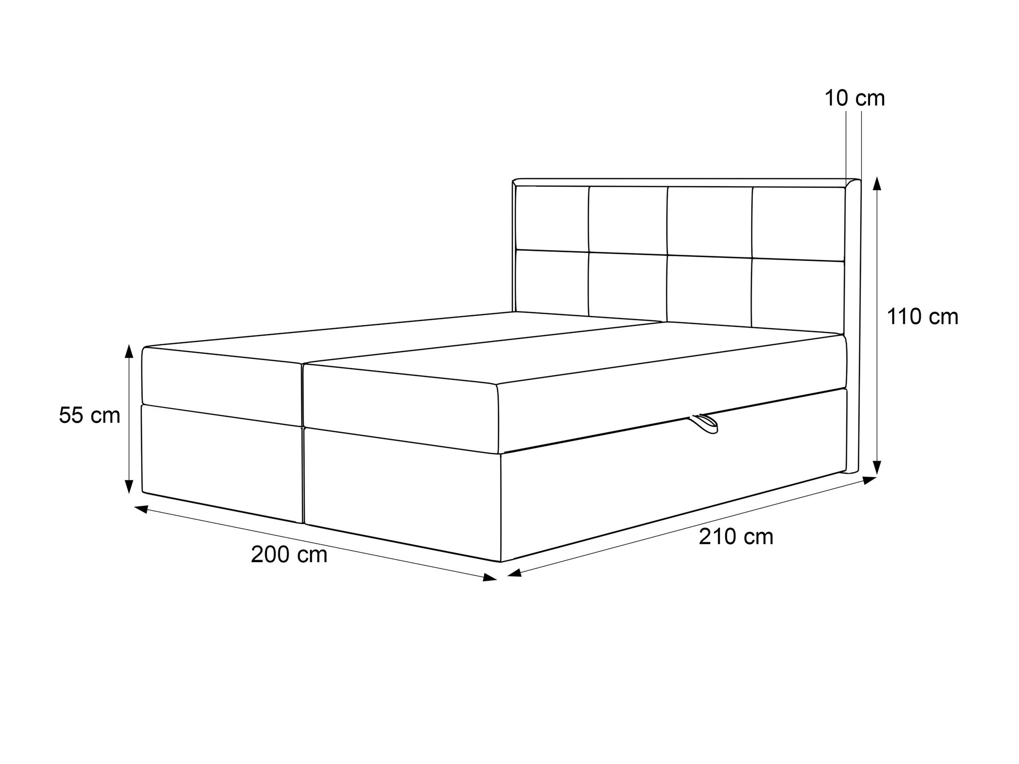 Pat boxspring Martinez 115 (Abriamo 05)