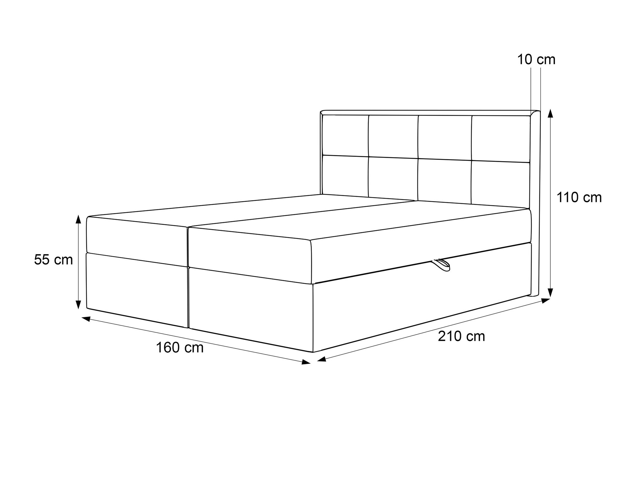 Pat boxspring Martinez 115 (Magic Velvet 2216)
