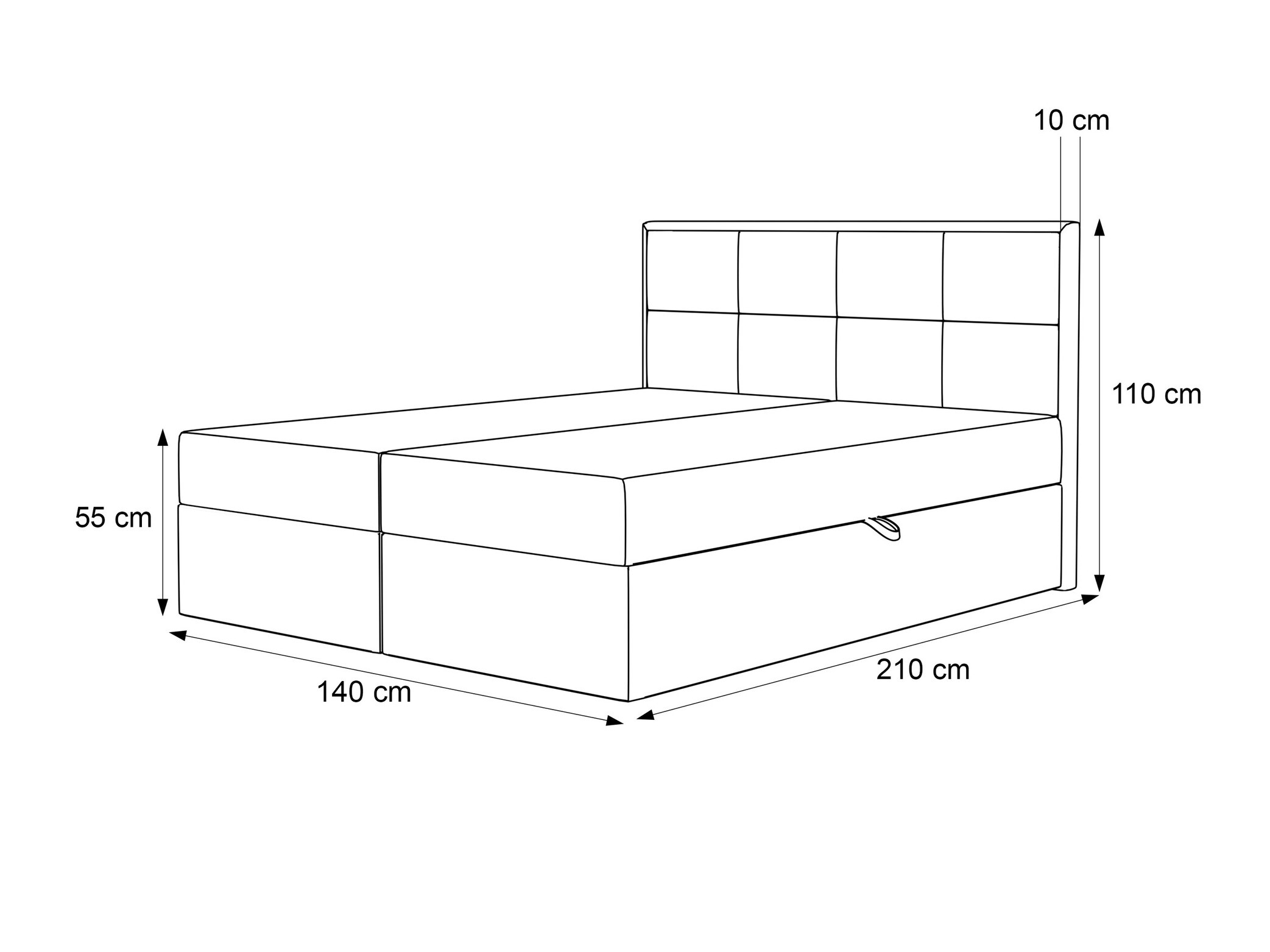 Pat boxspring Martinez 115 (Magic Velvet 2216)
