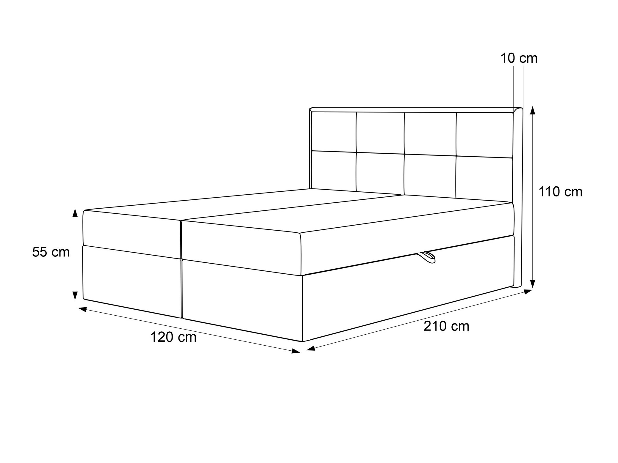 Pat boxspring Martinez 115 (Magic Velvet 2216)