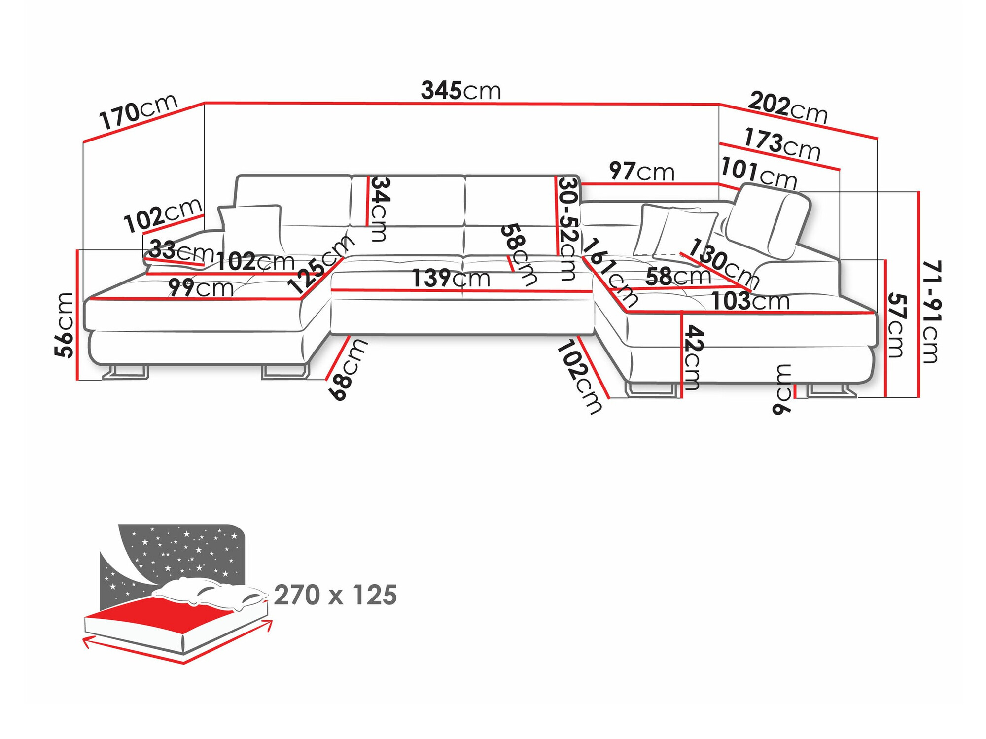 Colțar Comfivo Ruta IV (Soft 017 + Lux 05)