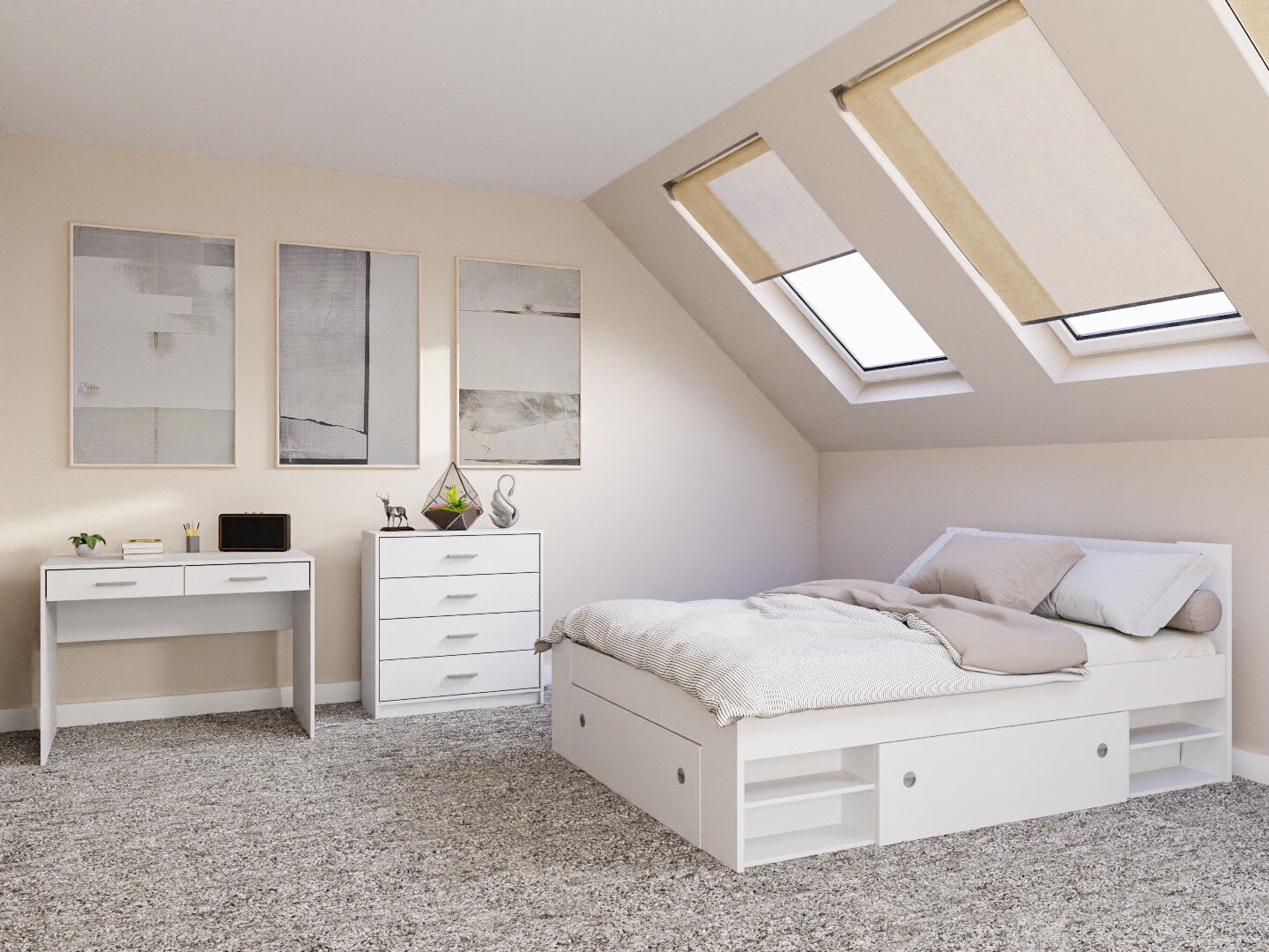 Set dormitor Novsore 155 (Alb)