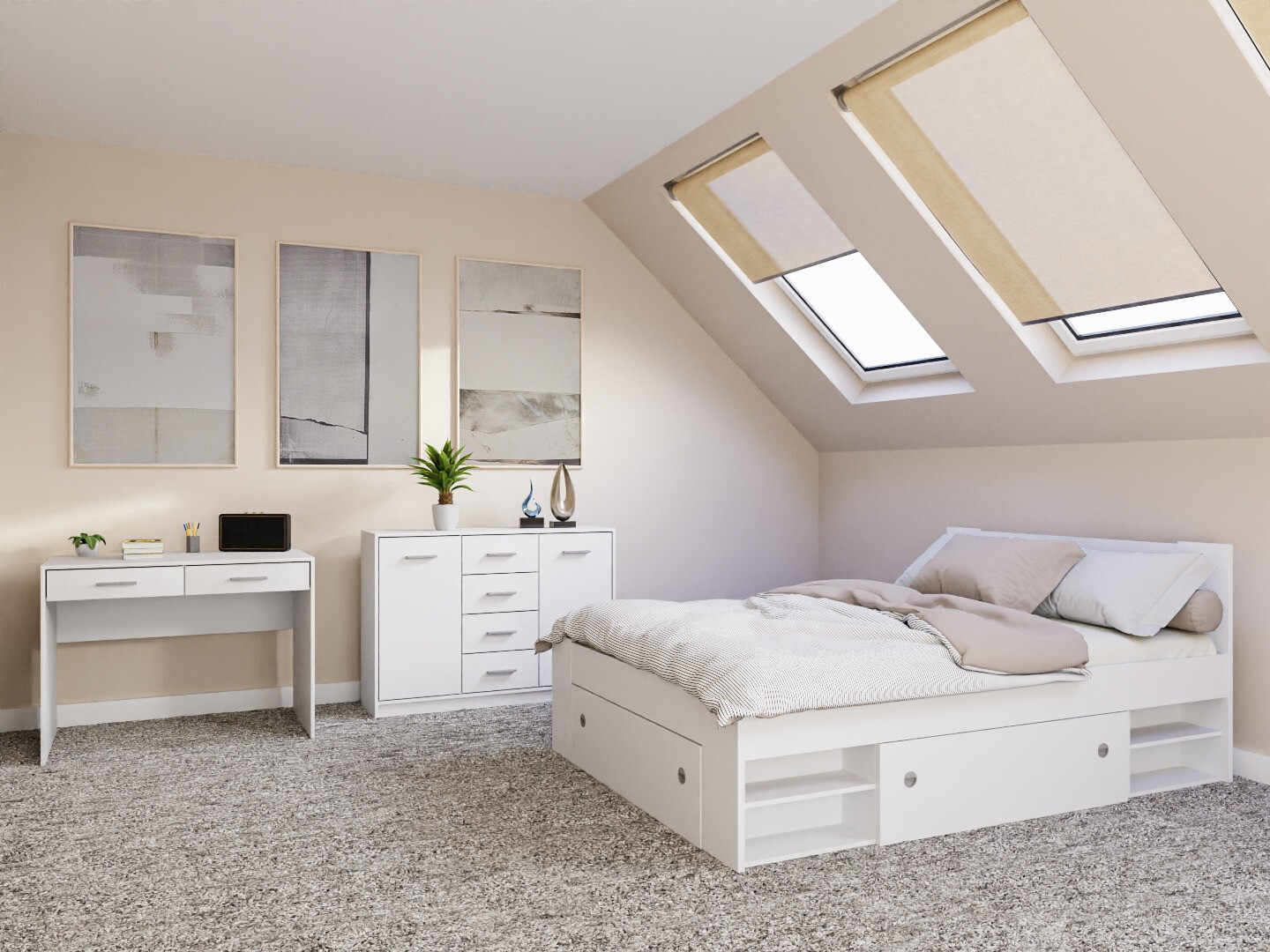 Set dormitor Novsore 156 (Alb)