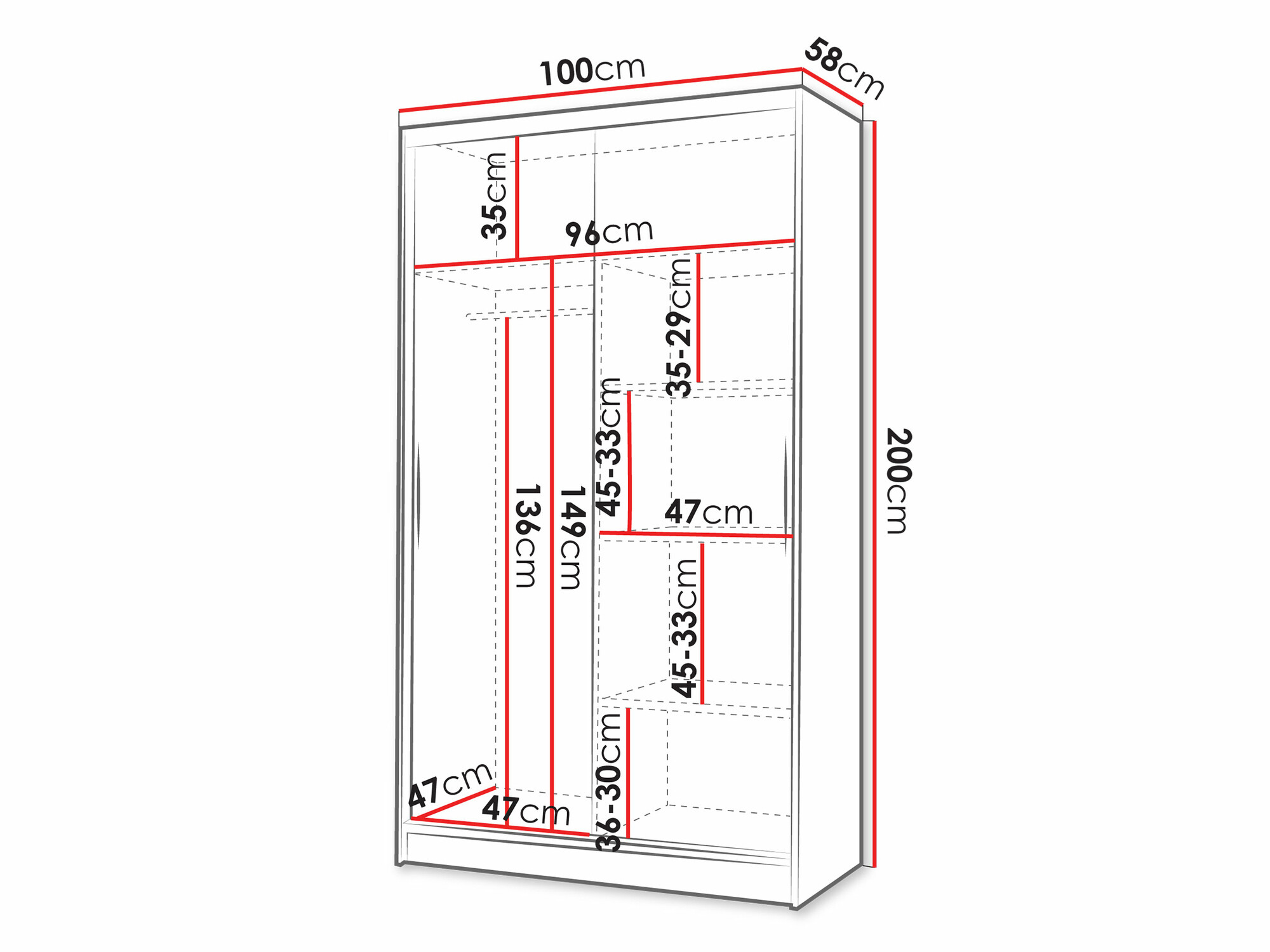 Dulap Closico Structor VI (Alb + Stejar artizan)