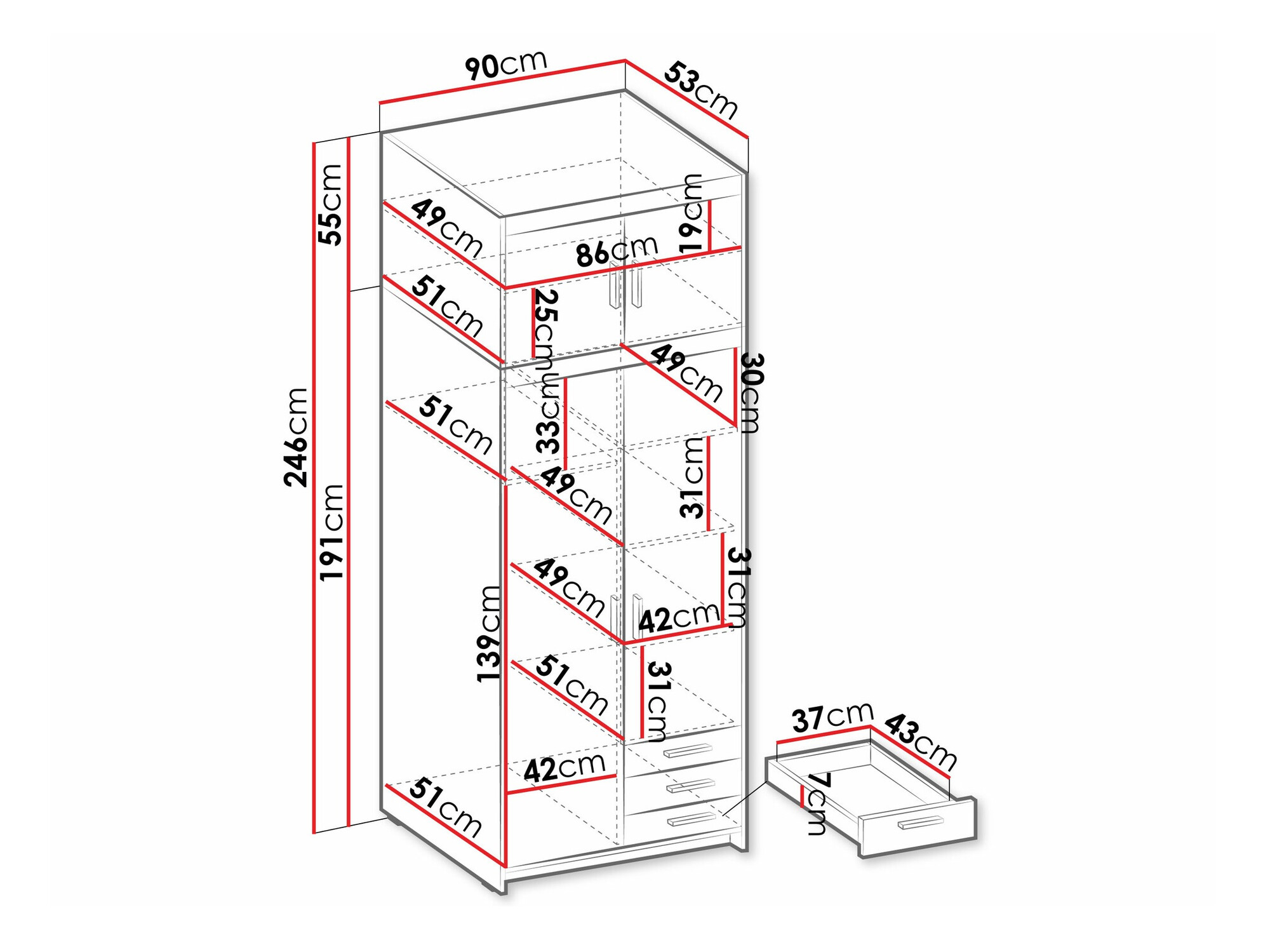 Dulap Novduni 113 (Stejar lefkas)