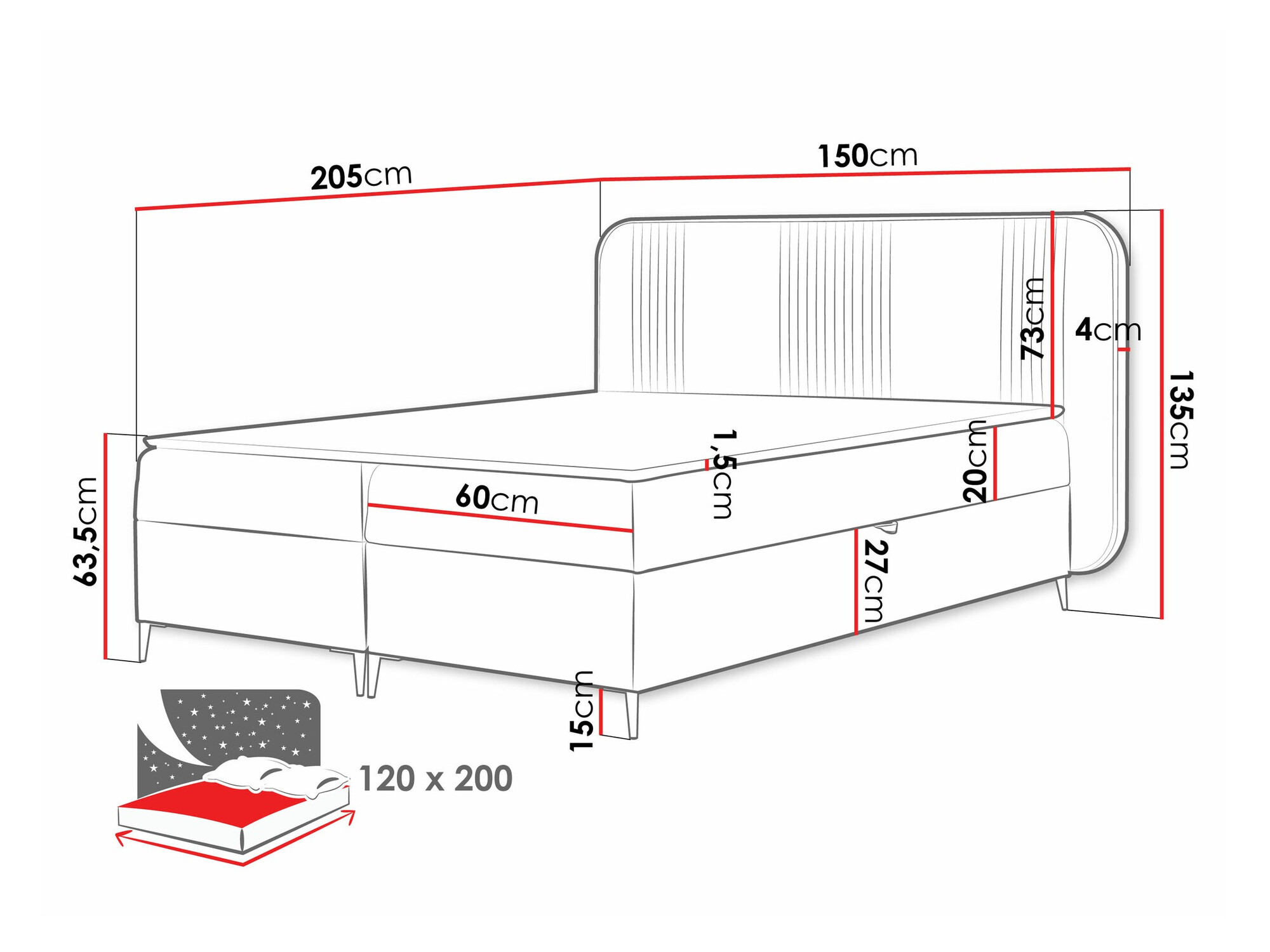Pat boxspring Sonus (Magic Velvet 2206)
