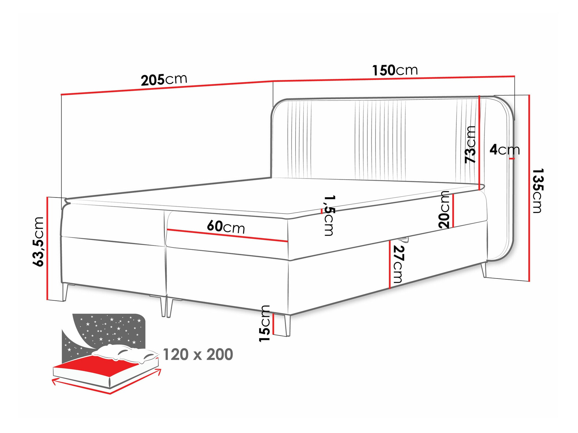 Pat boxspring Sonus (Magic Velvet 2217)