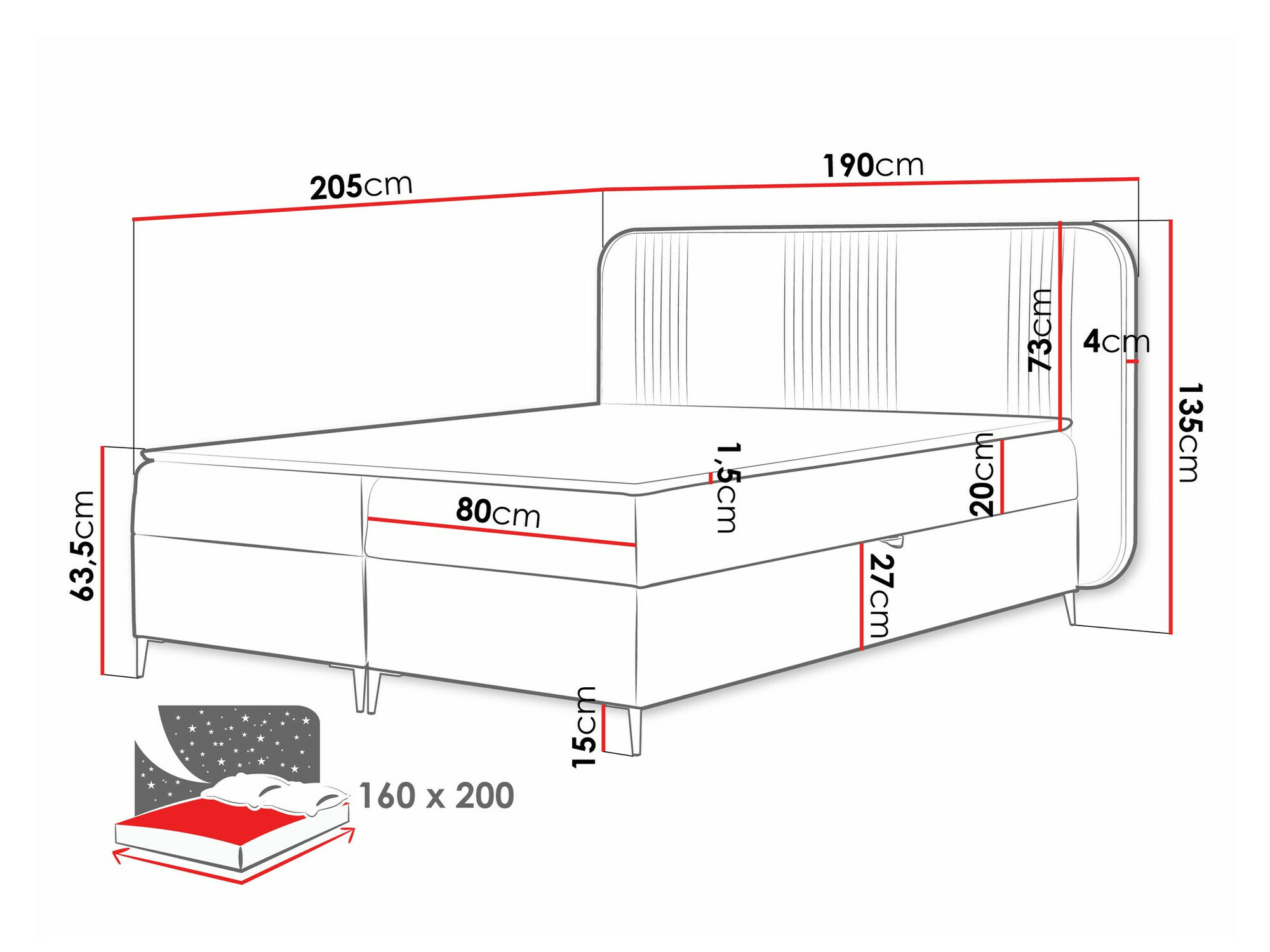 Pat boxspring Sonus (Magic Velvet 2225)