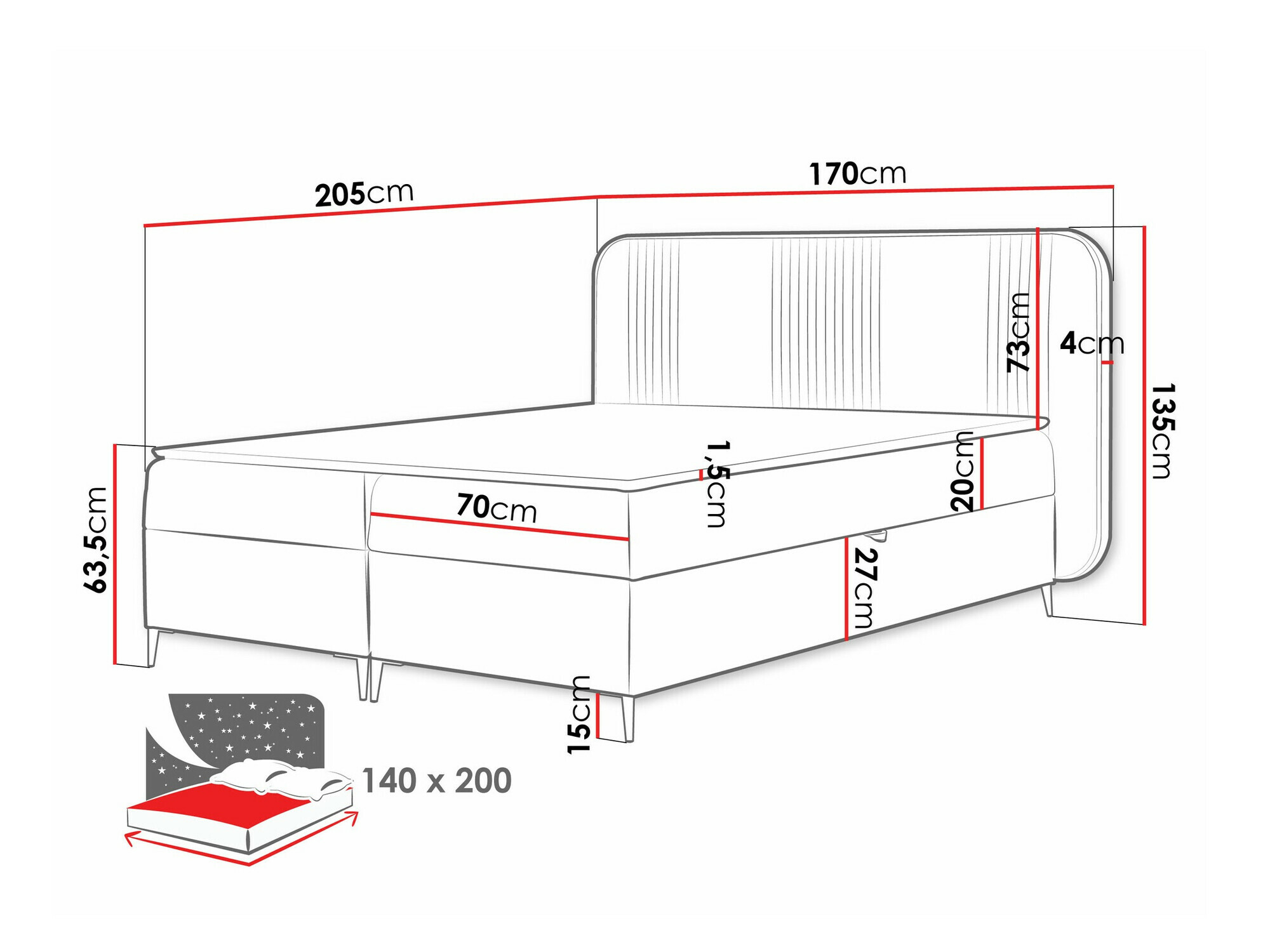 Pat boxspring Sonus (Magic Velvet 2239)