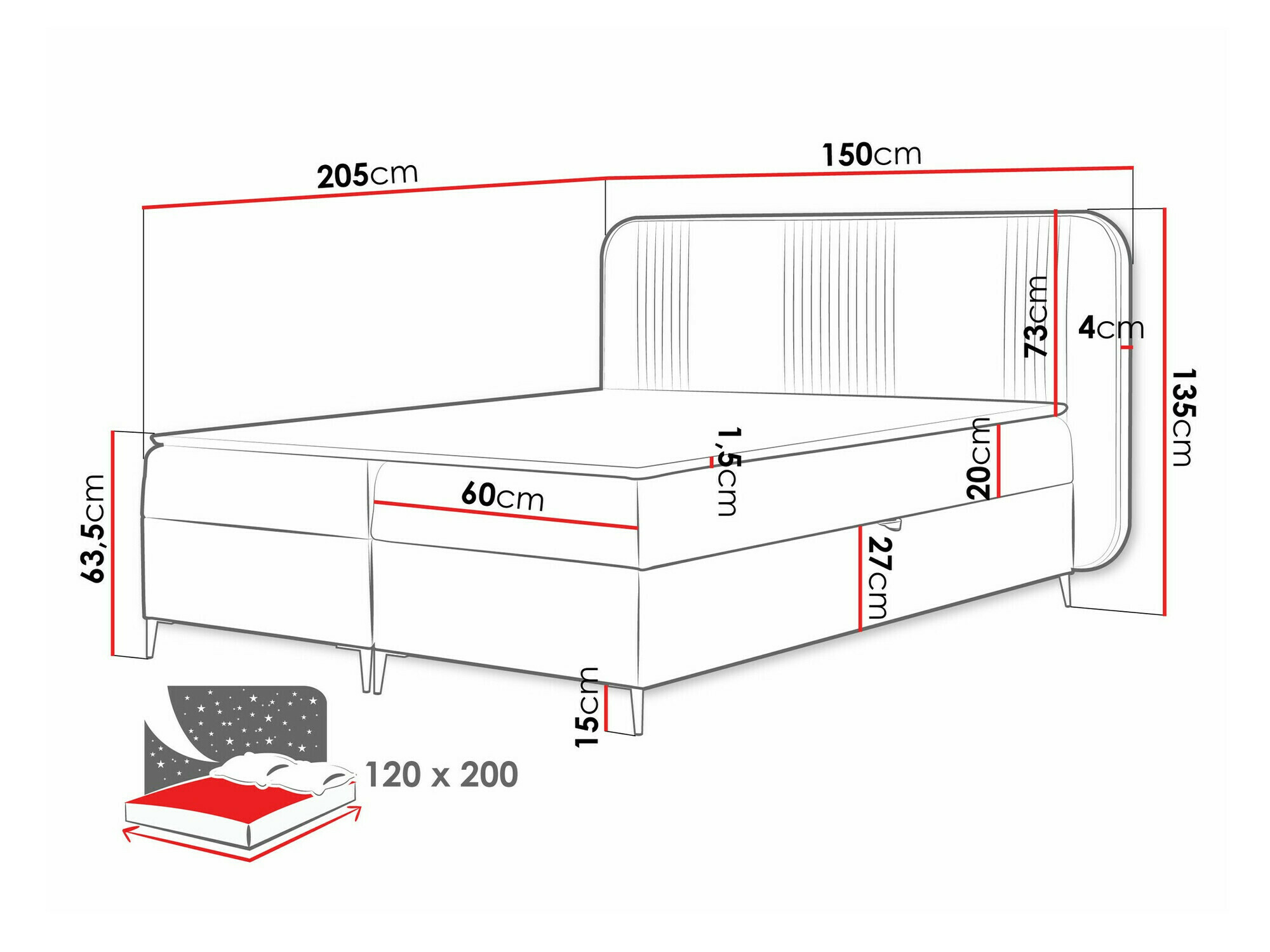 Pat boxspring Sonus (Magic Velvet 2239)
