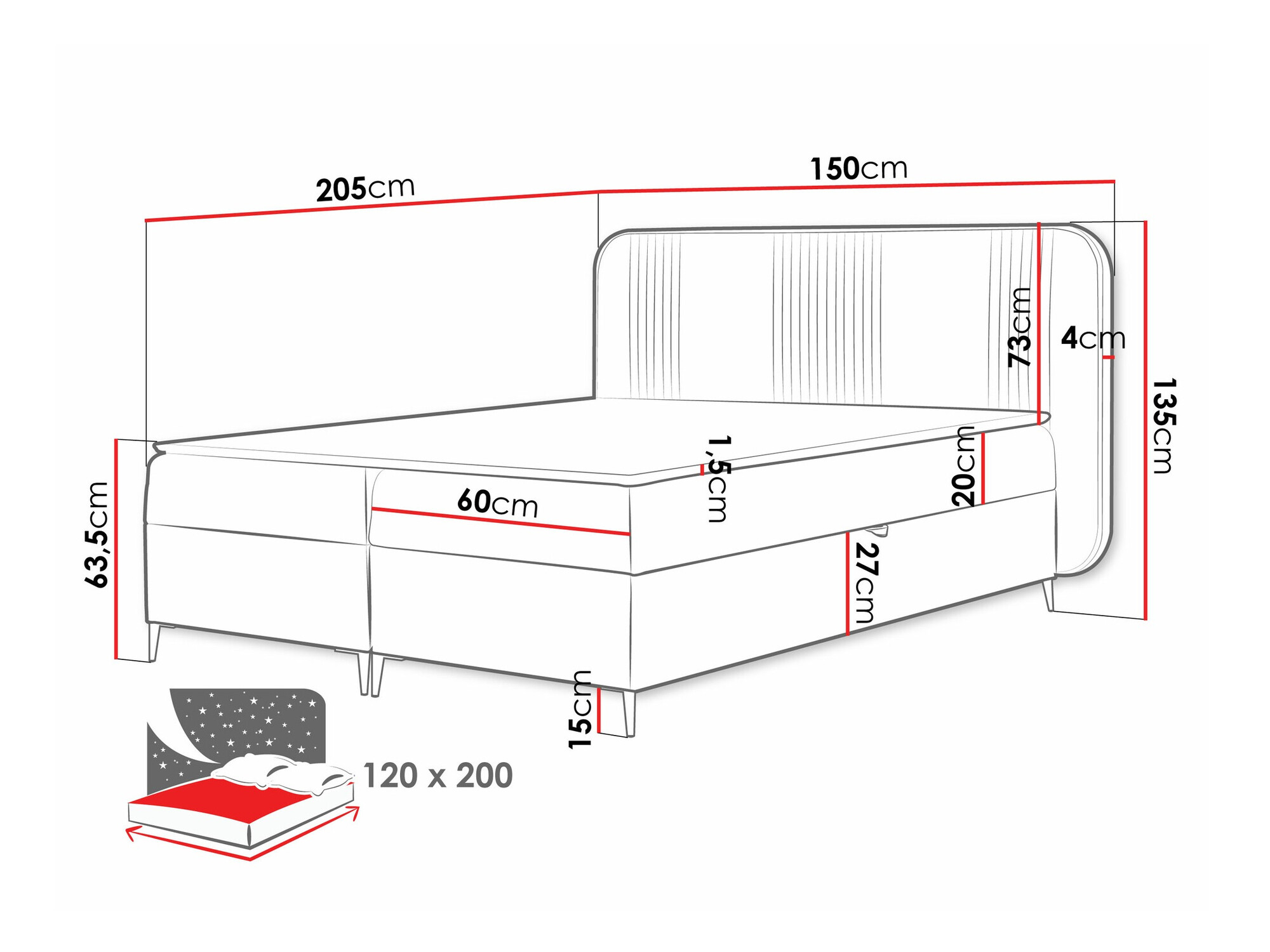 Pat boxspring Sonus (Magic Velvet 2256)