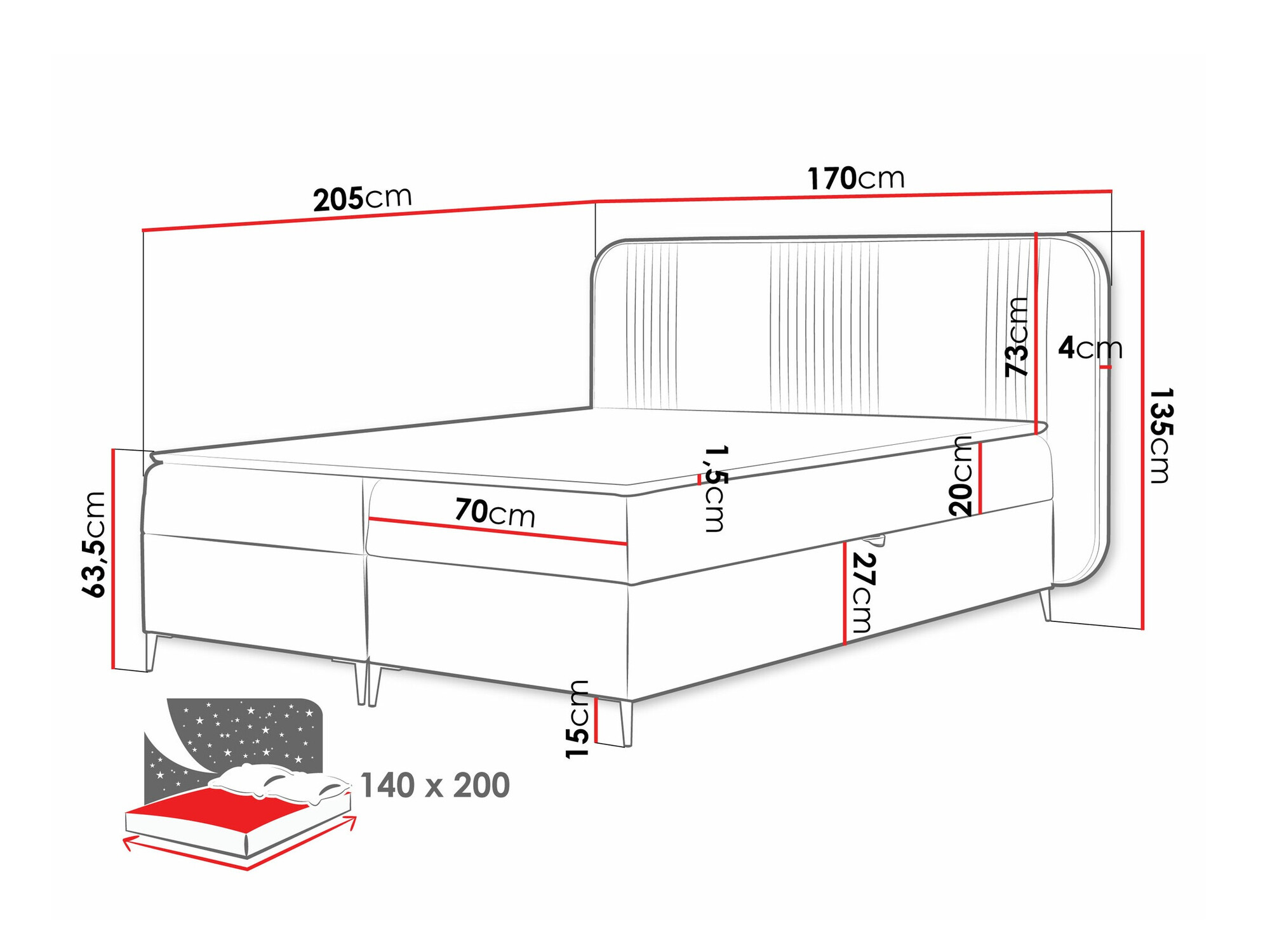 Pat boxspring Sonus (Magic Velvet 2256)