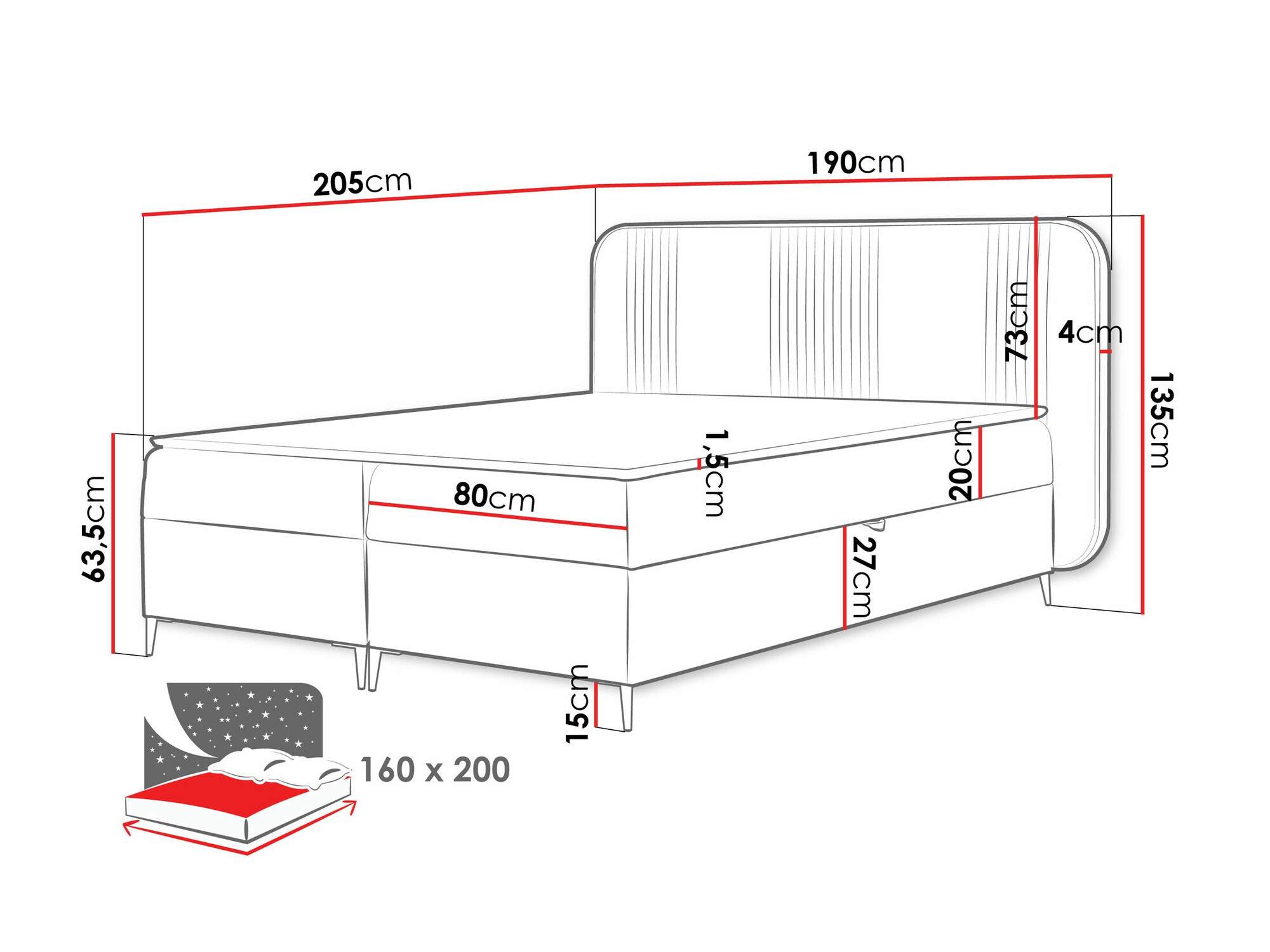 Pat boxspring Sonus (Magic Velvet 2256)