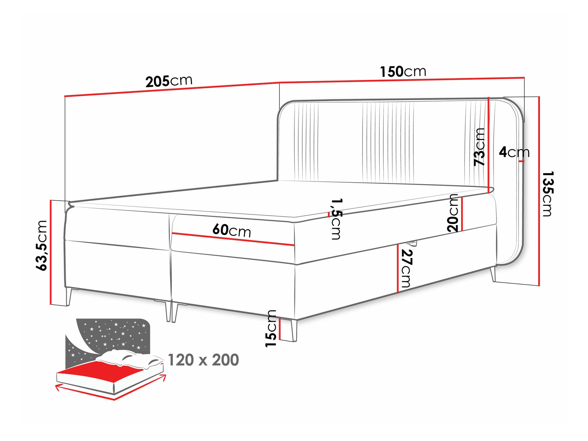 Pat boxspring Sonus (Magic Velvet 2257)