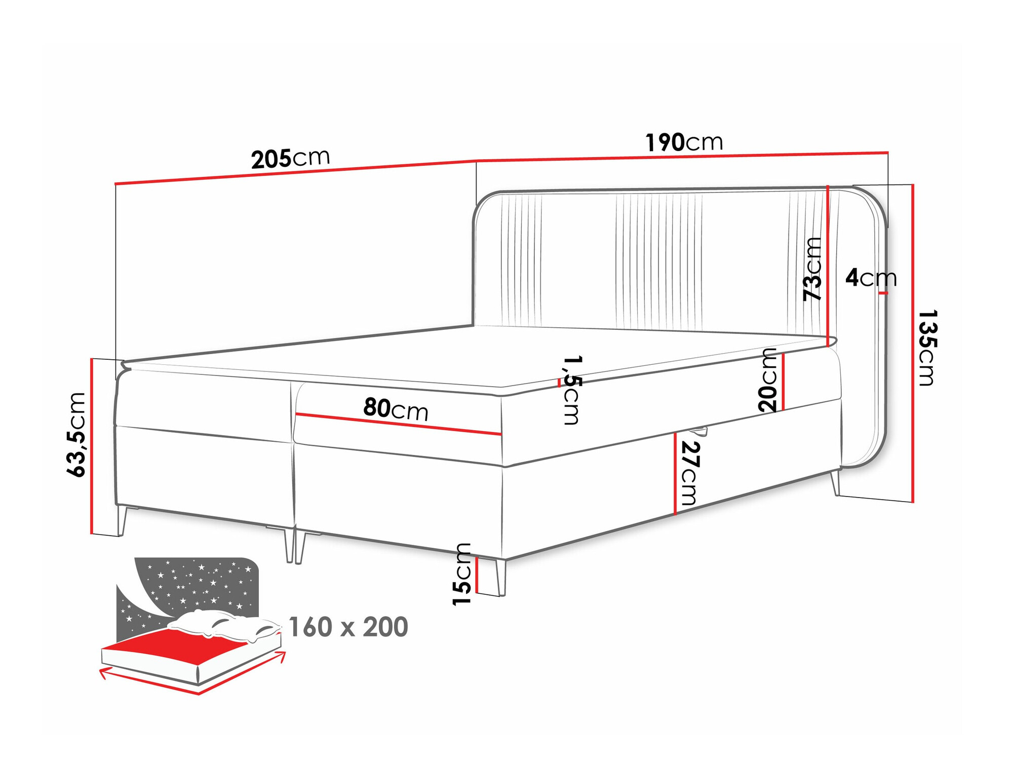 Pat boxspring Sonus (Magic Velvet 2257)