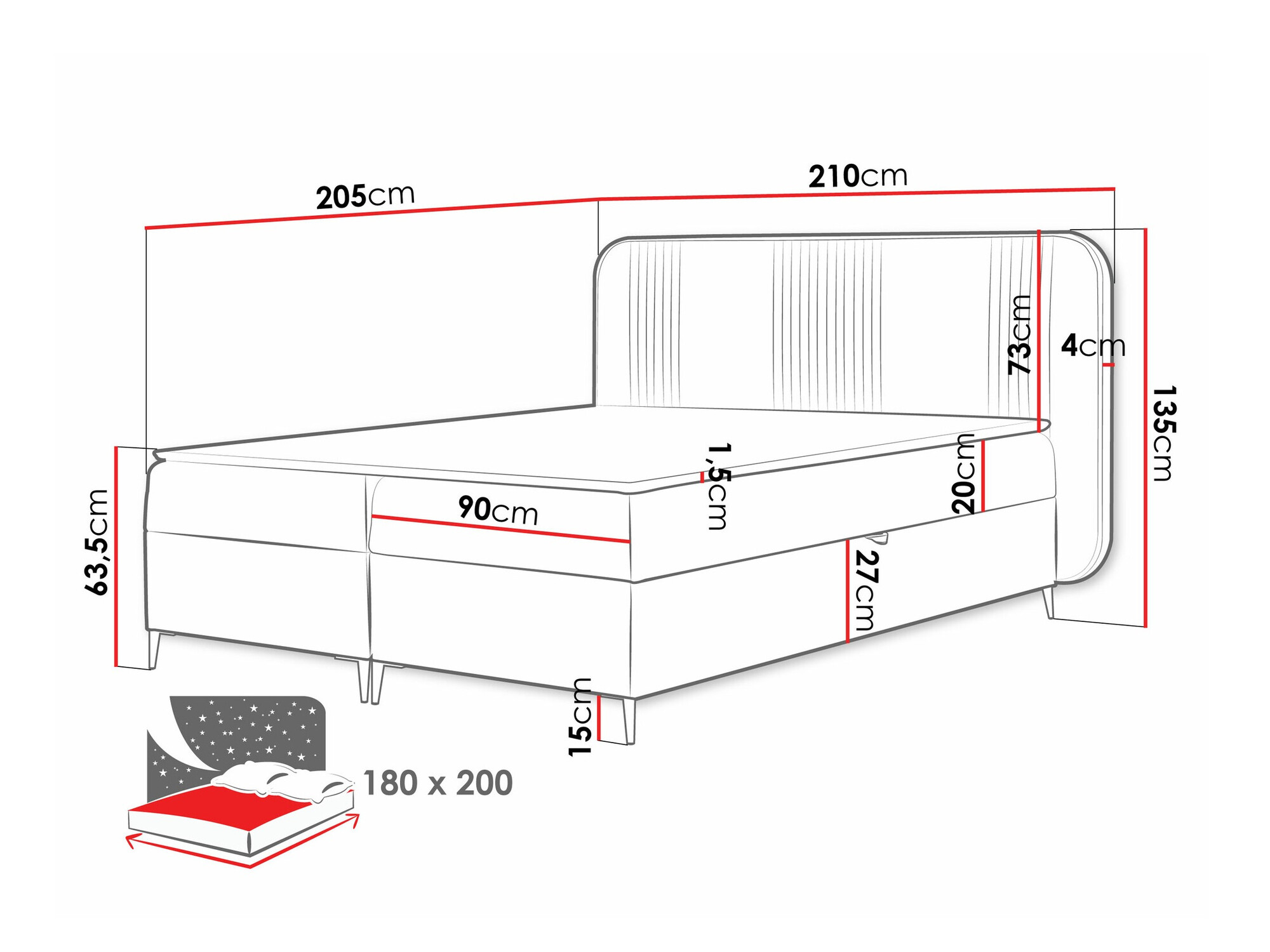Pat boxspring Sonus (Magic Velvet 2257)