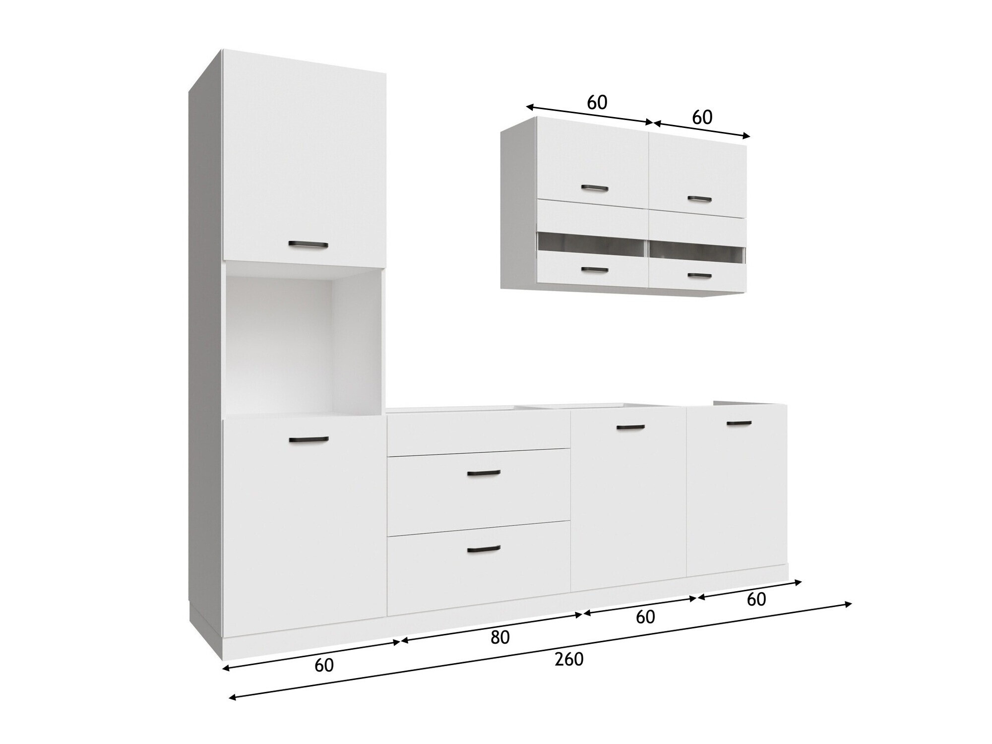 Set de bucătărie modular Top White 170