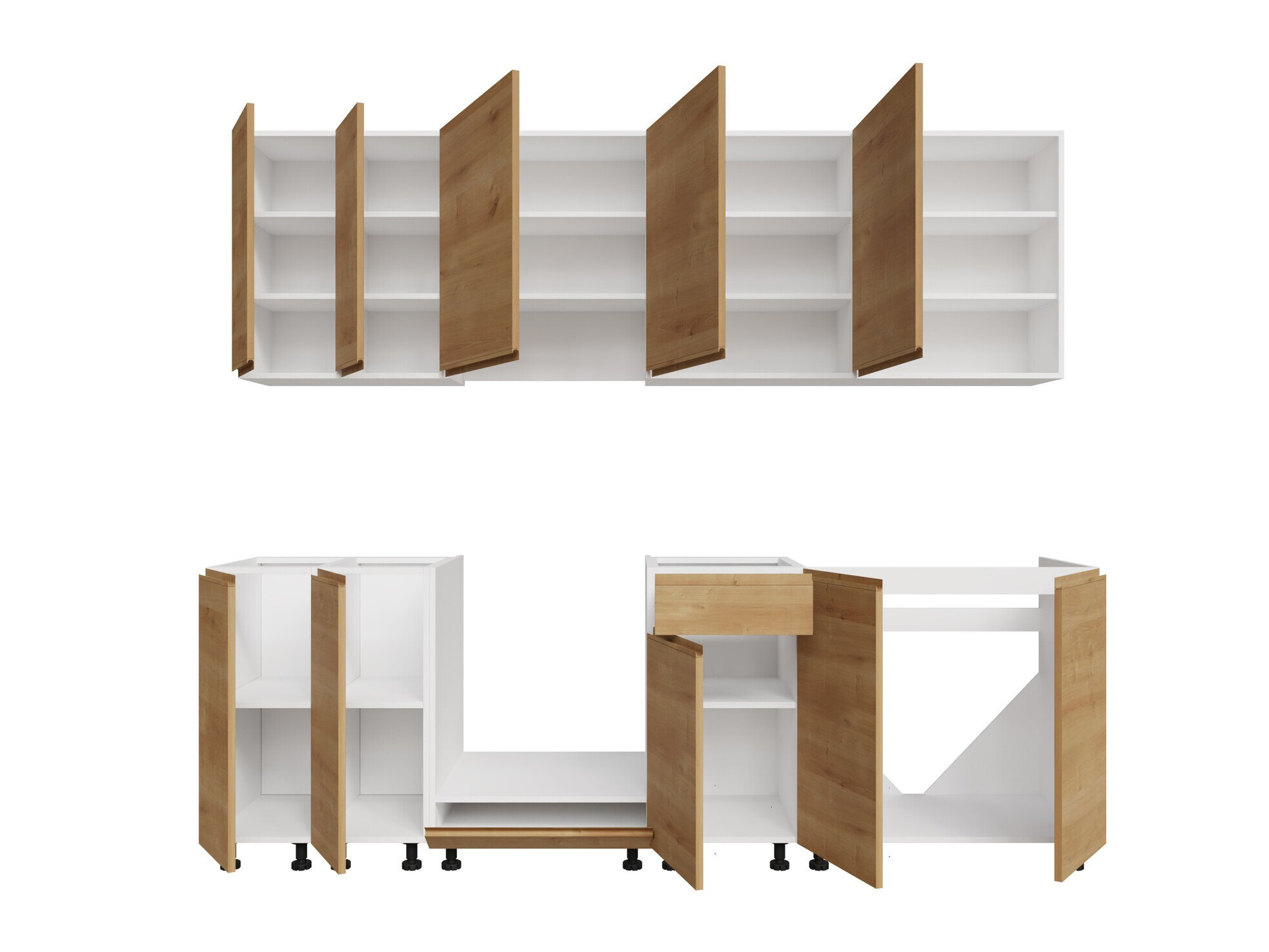 Set de bucătărie modular Soli Oak 163