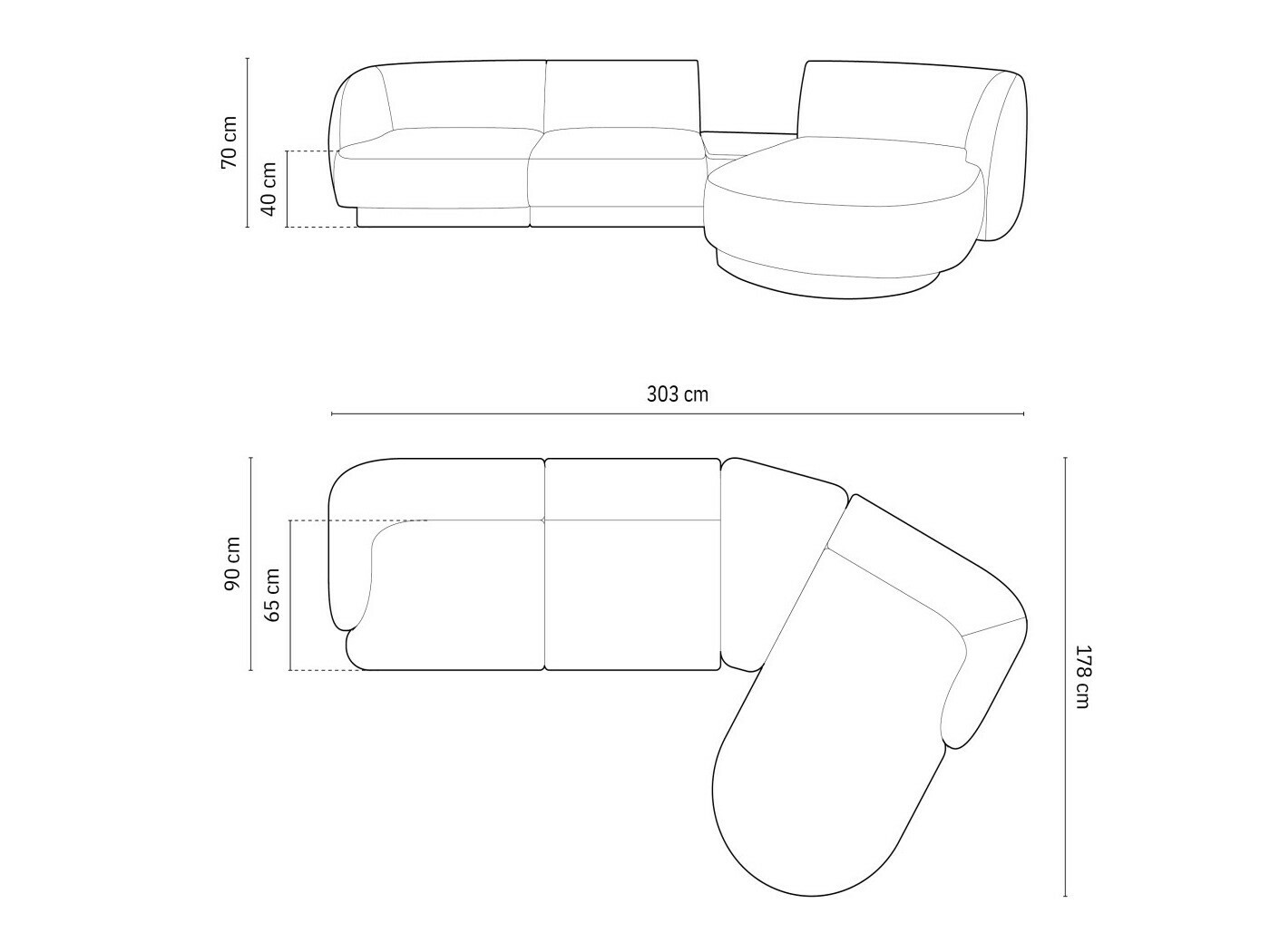 Colțar modular Tivlomi 117 (Bluvel 86)