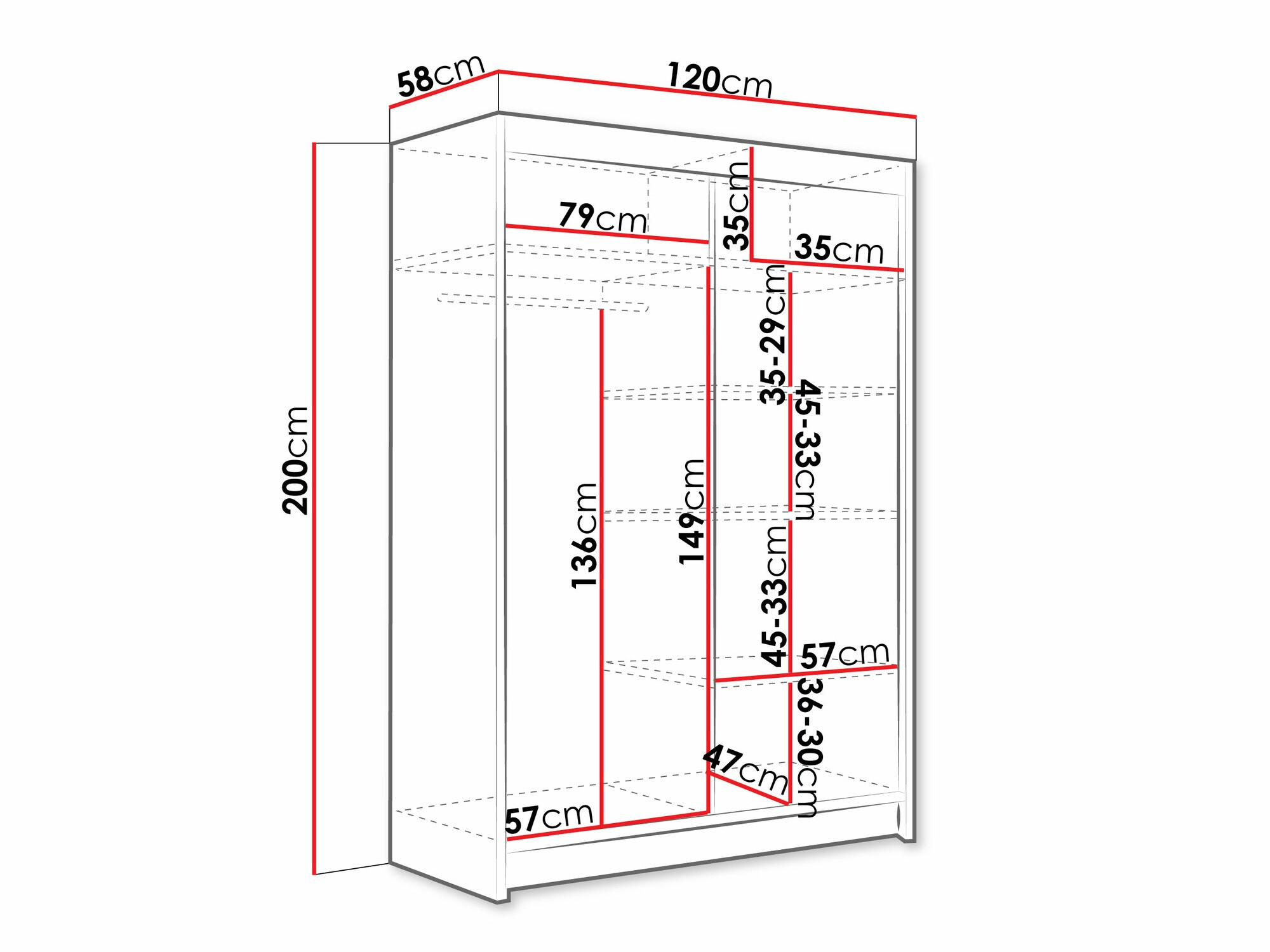 Dulap Closico Pacron VI (Alb)