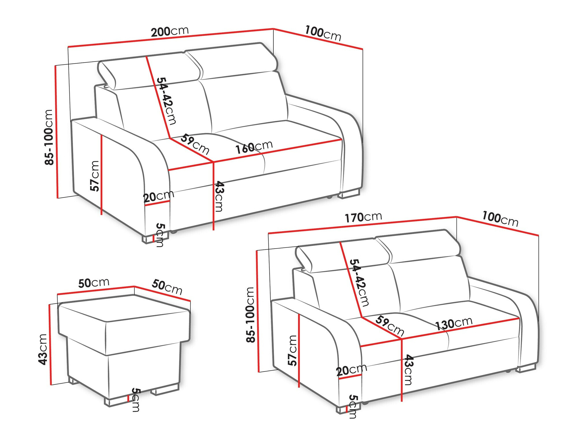 Set mobilier tapițat Ovos I (Crown 2)