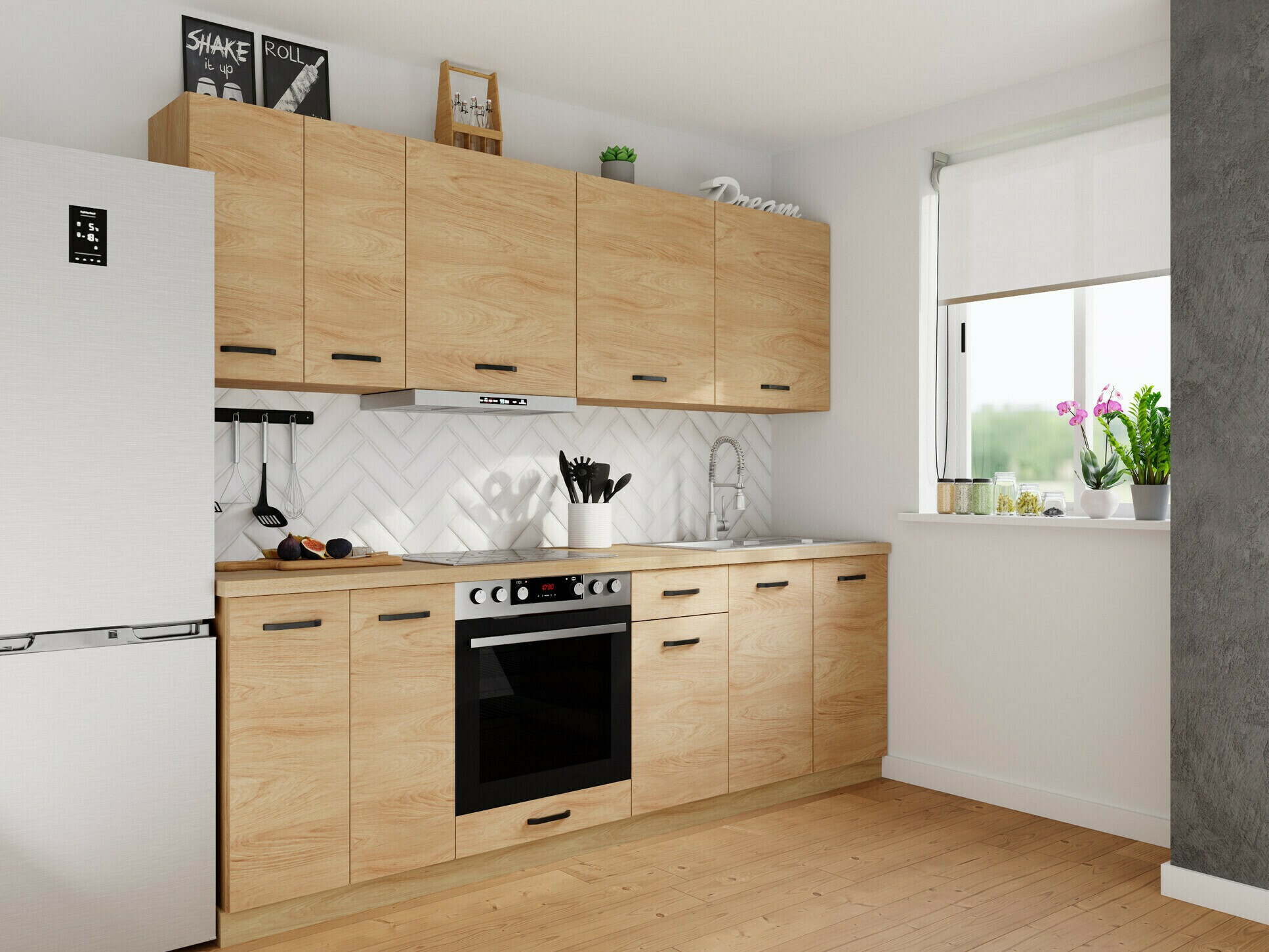 Dulap modular cu uși Amper Oak 116