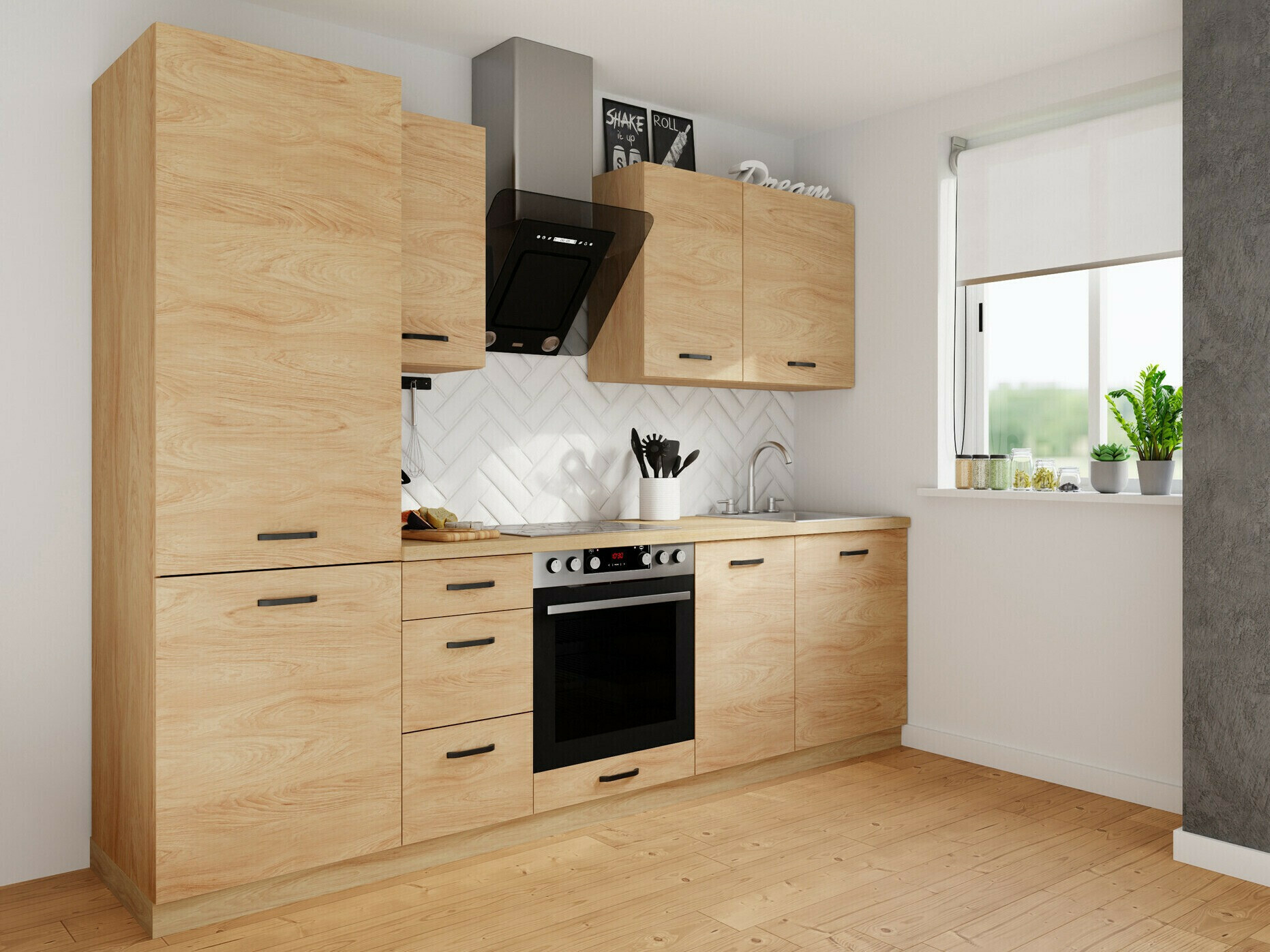 Dulap modular pentru electrocasnice incorporabile Amper Oak 132