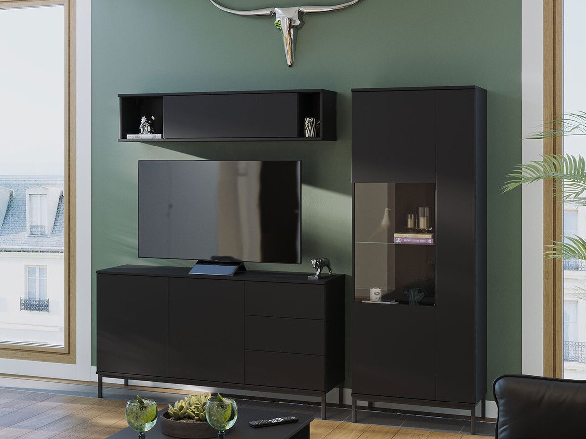 Set de living Lomsore 110 (Negru)