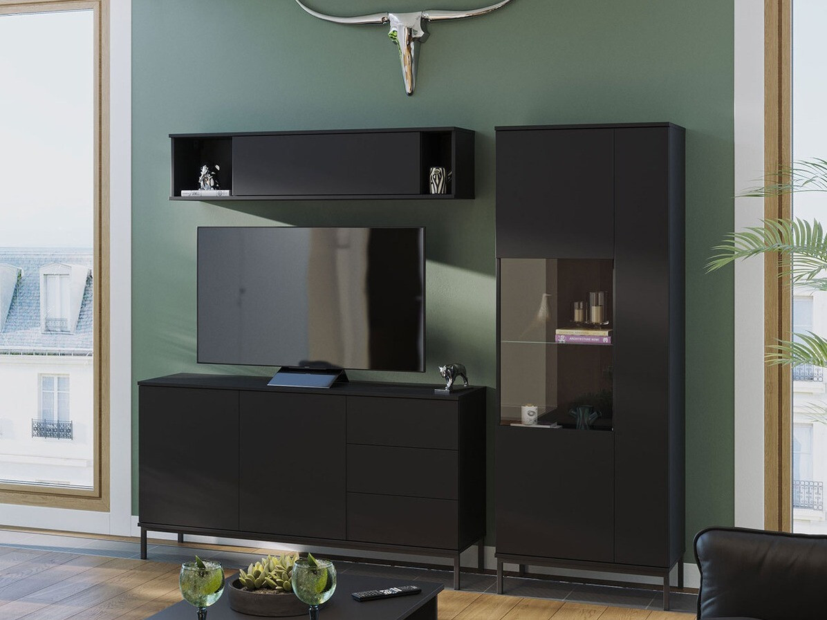 Set de living Lomsore 110 (Negru)