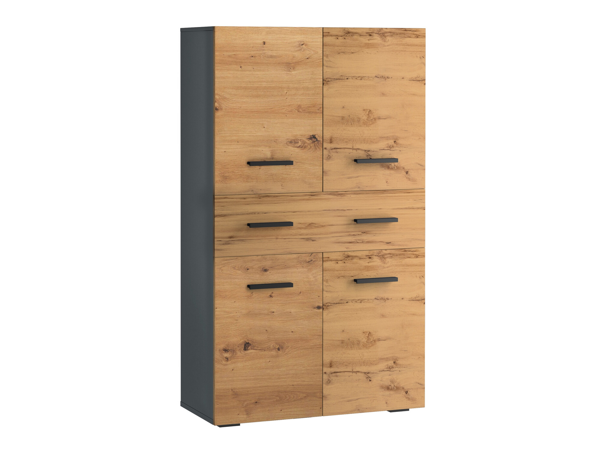 Cabinet de baie neancorat Larlori 106 (Antracit + Stejar)