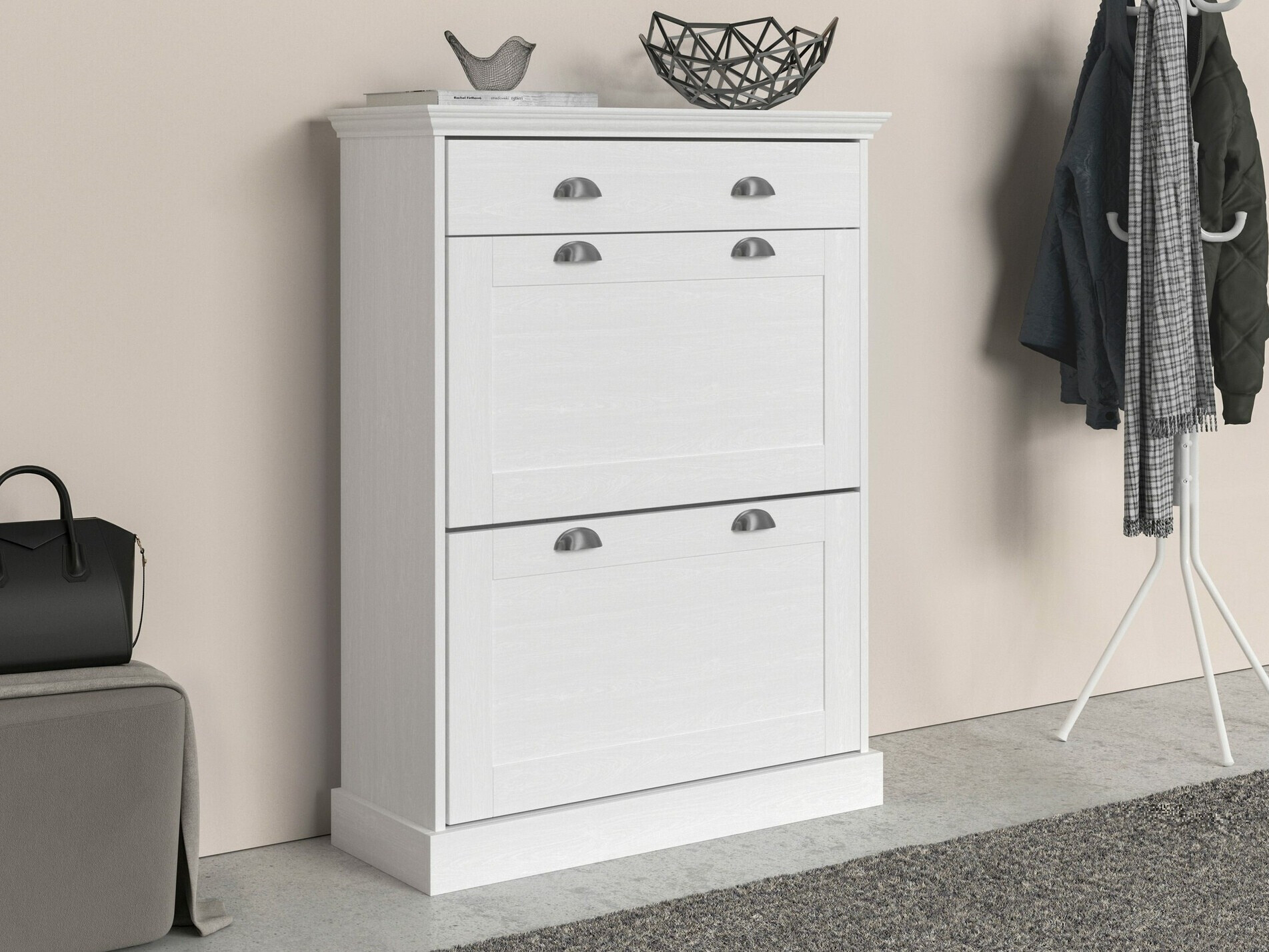 Dulap pantofi Salfelo 101 (Alb)