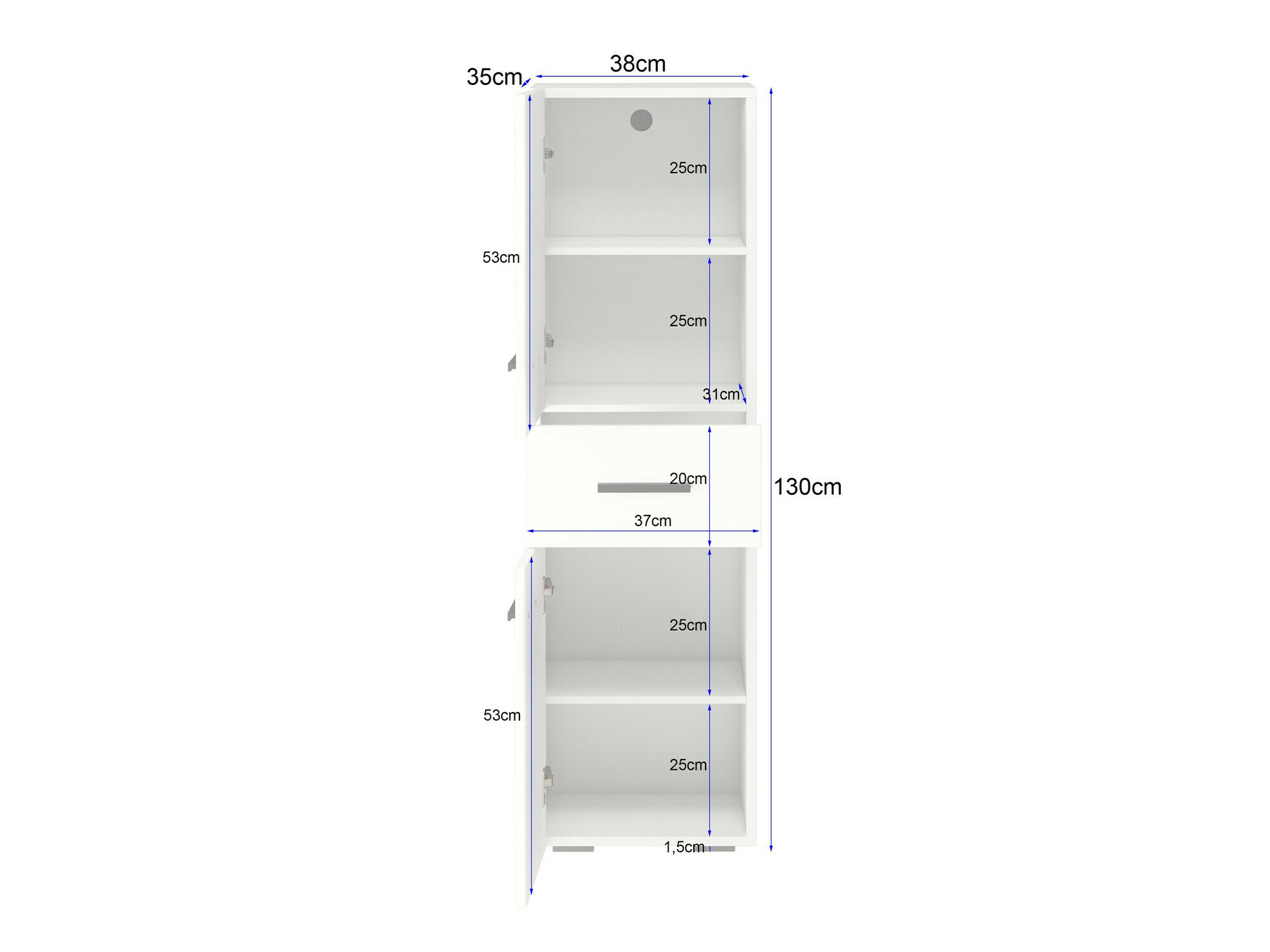 Cabinet de baie neancorat Larlori 102 (Antracit)