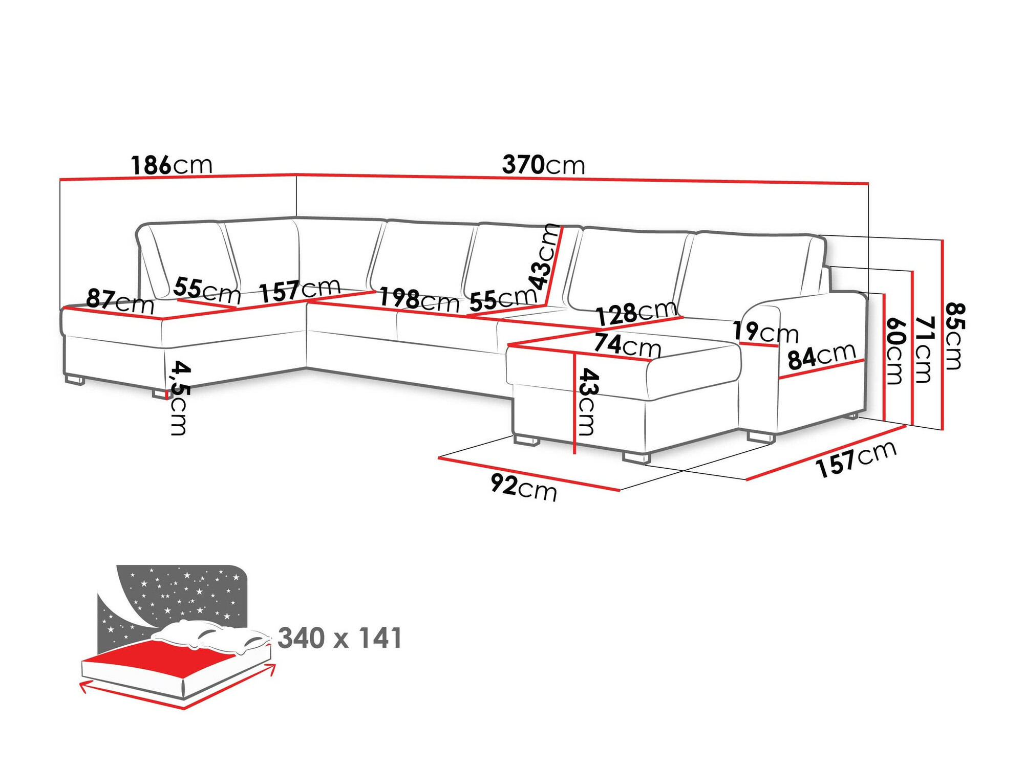 Colțar Comfivo 191 (Clara 215.10)