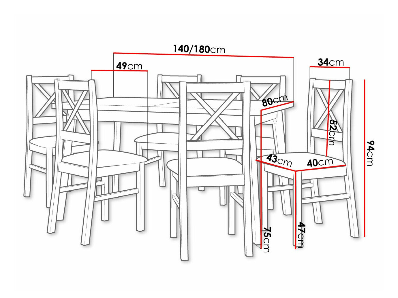 Set de dining Victorville 223 (Kronos 22)