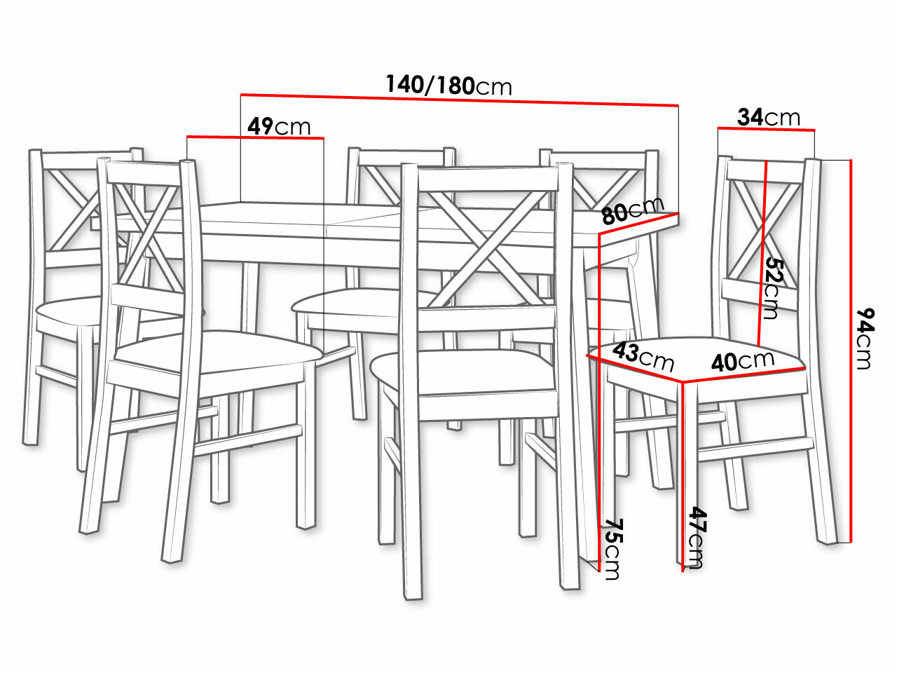 Set de dining Victorville 297 (Kronos 22)