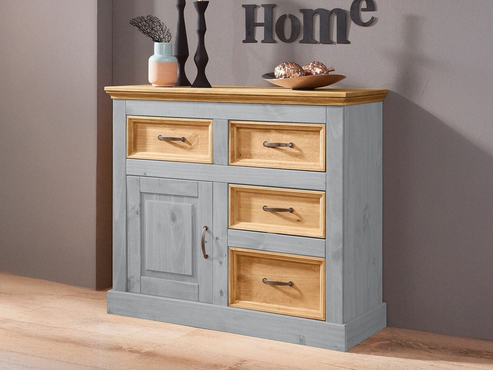 Comodă Tolelio 100 (Gri + Pin)