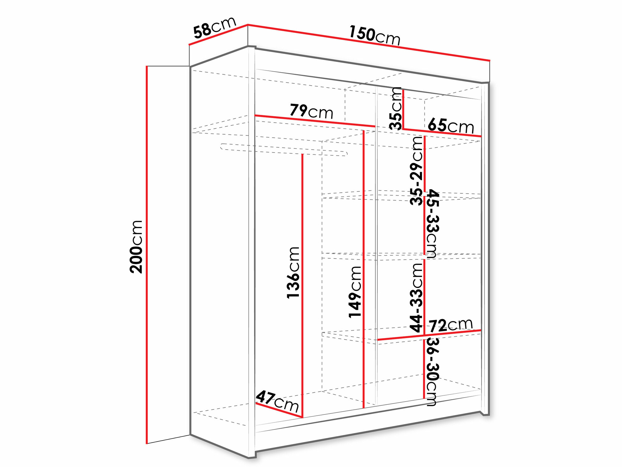 Dulap Closico Camera V (Alb)