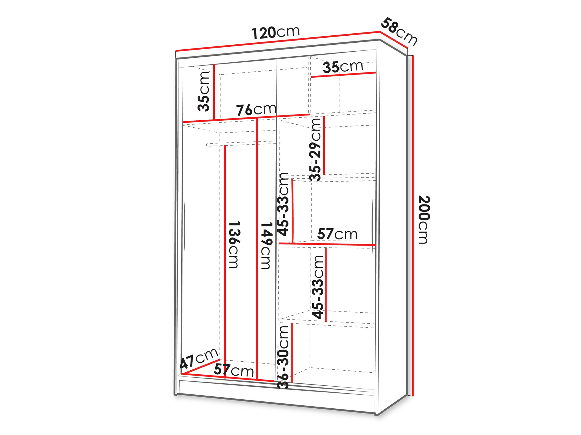 Dulap Closico Salvor V (Alb + Stejar artizan)