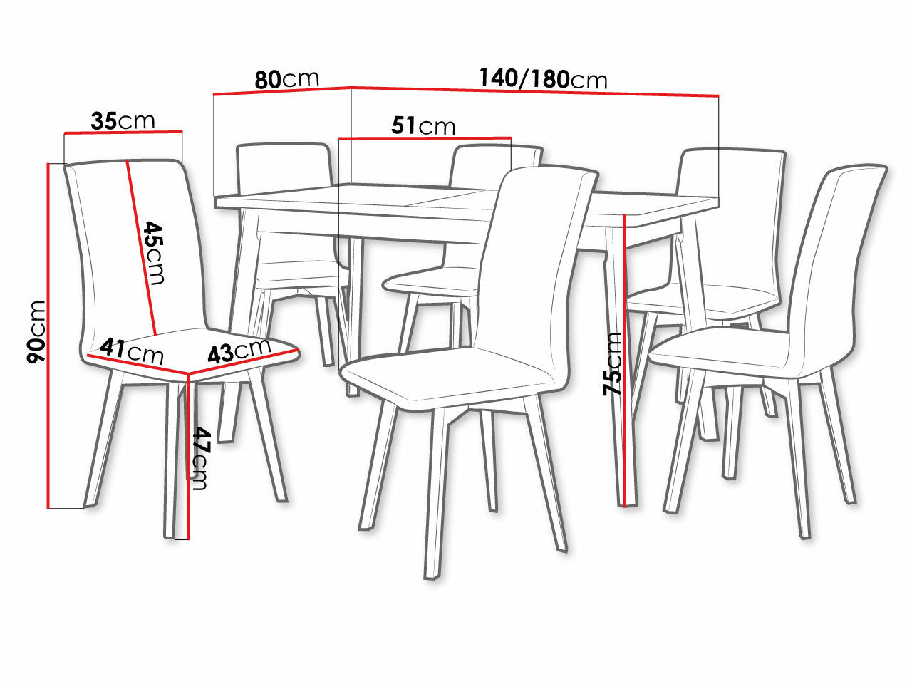 Set de dining Victorville 335 (Kronos 7)