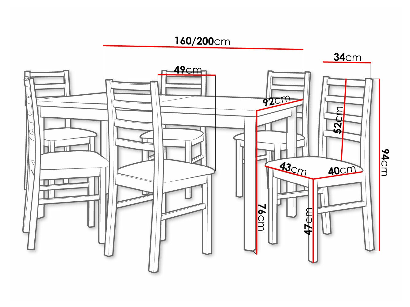 Set de dining Victorville 261 (Kronos 22)