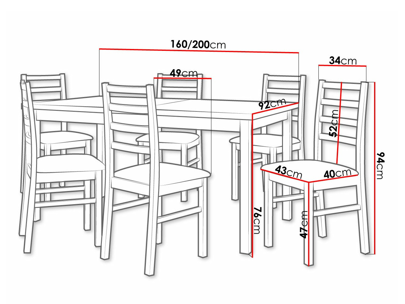Set de dining Victorville 261 (Paros 2)