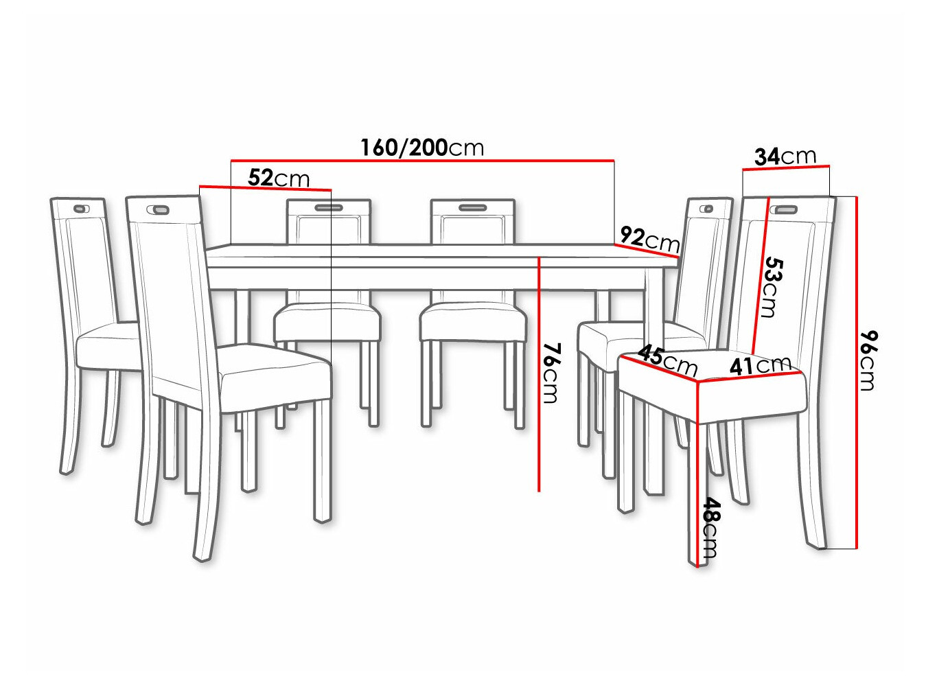 Set de dining Victorville 262 (Paros 2)
