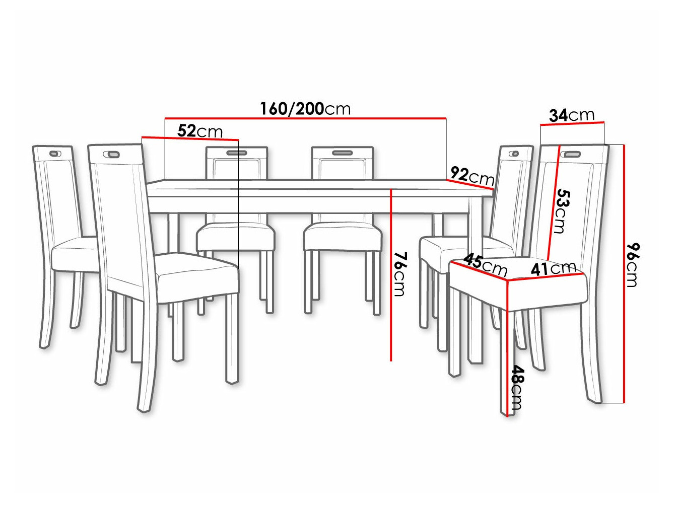 Set de dining Victorville 262 (Paros 2)