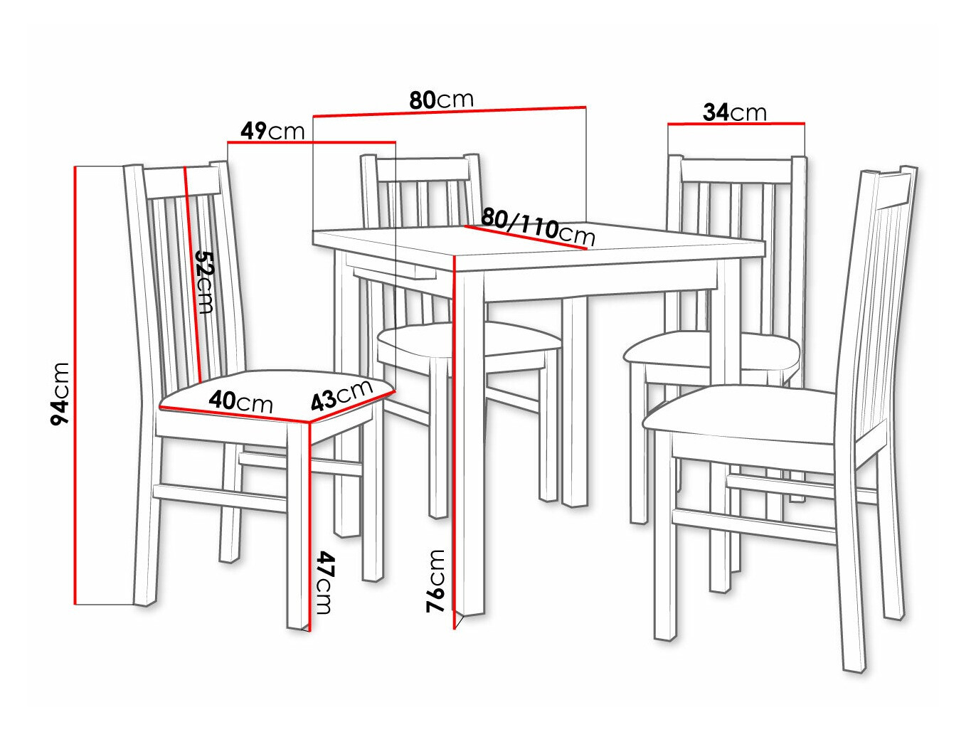 Set de dining Victorville 263 (Kronos 22)