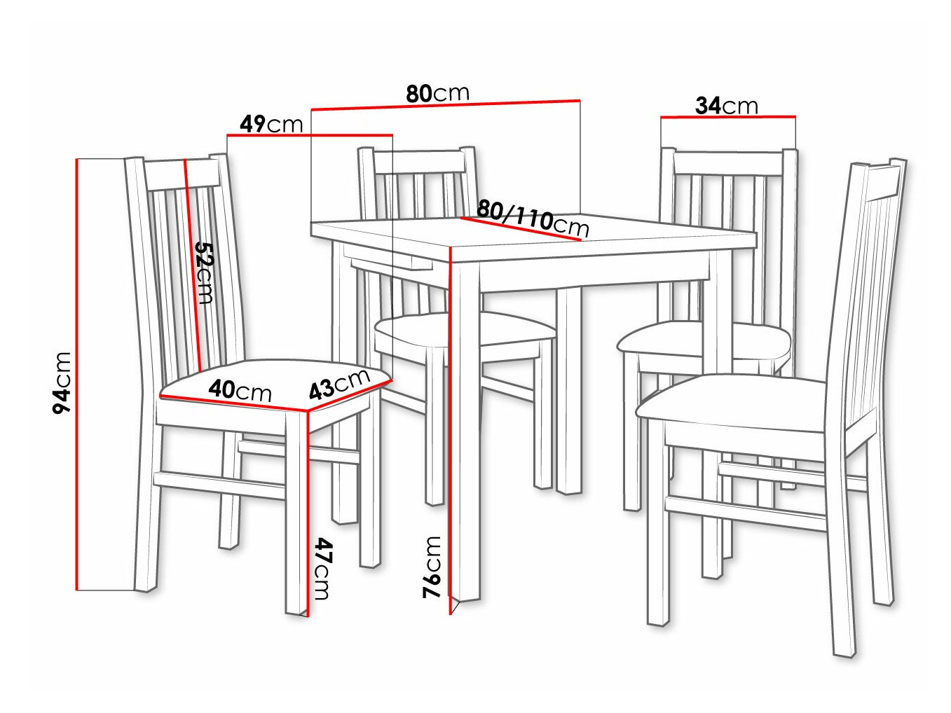 Set de dining Victorville 263 (Kronos 7)