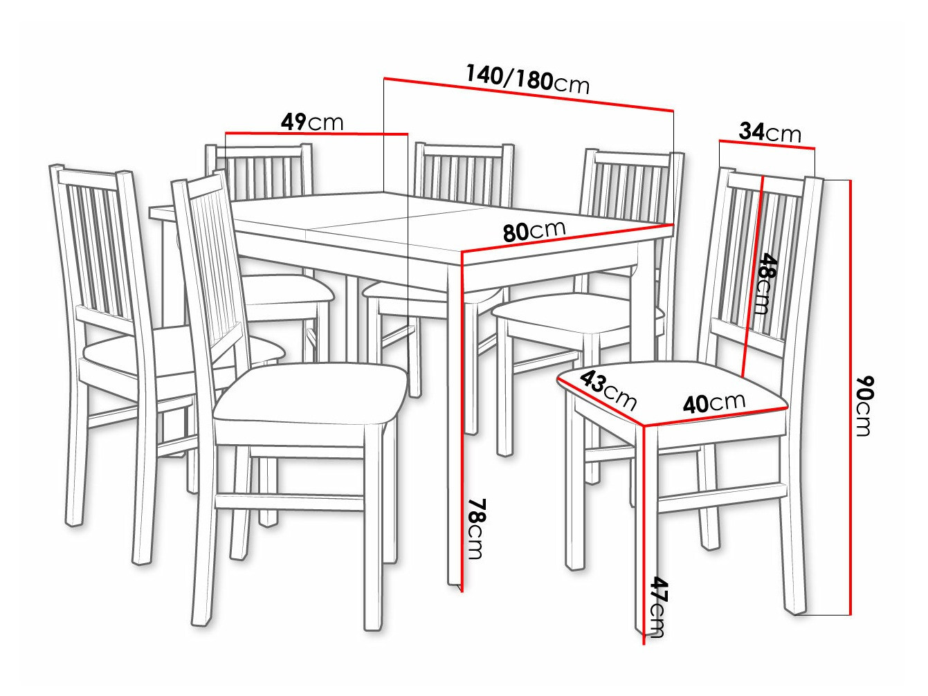Set de dining Victorville 264 (Kronos 7)