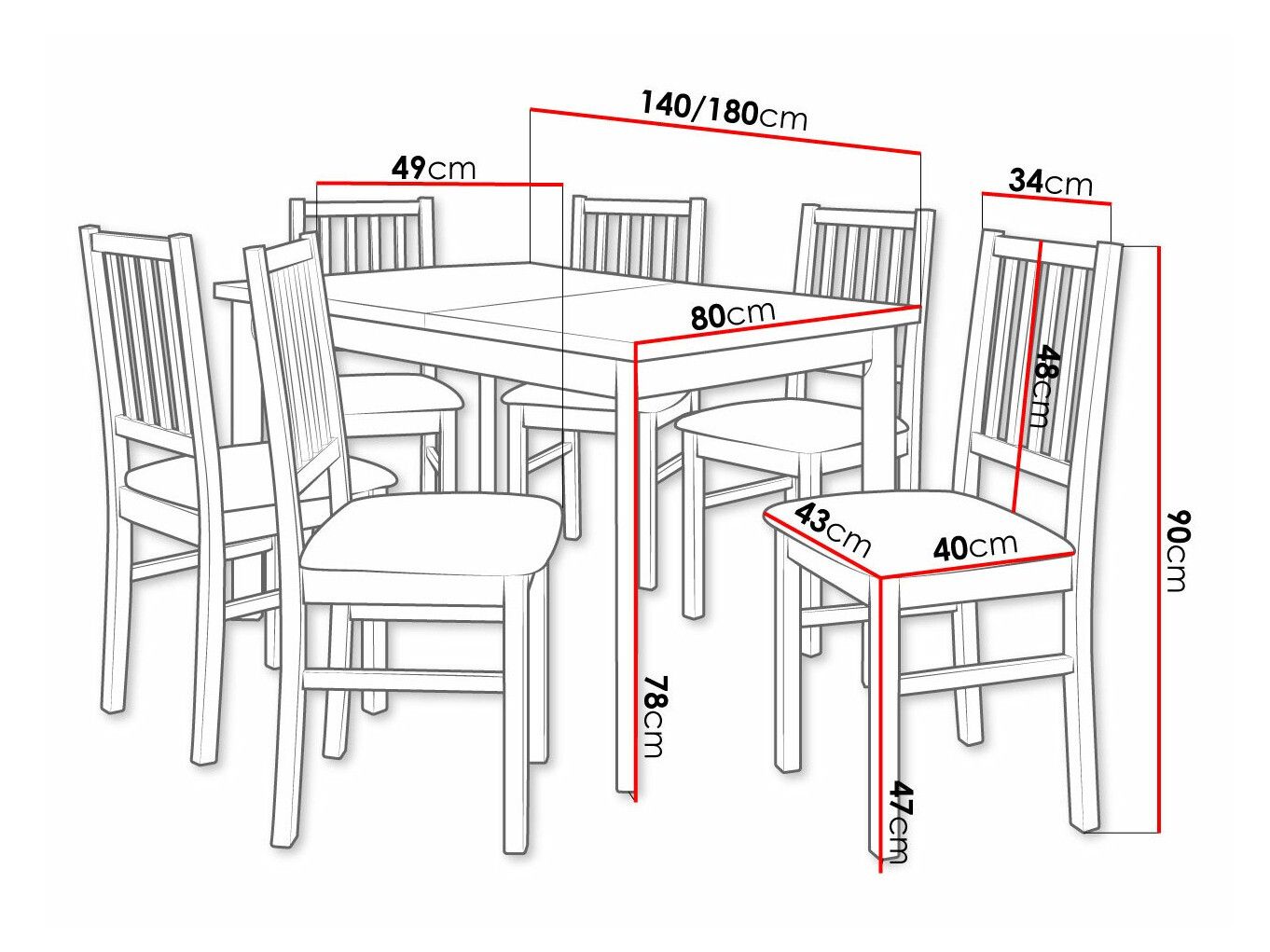 Set de dining Victorville 264 (Kronos 7)