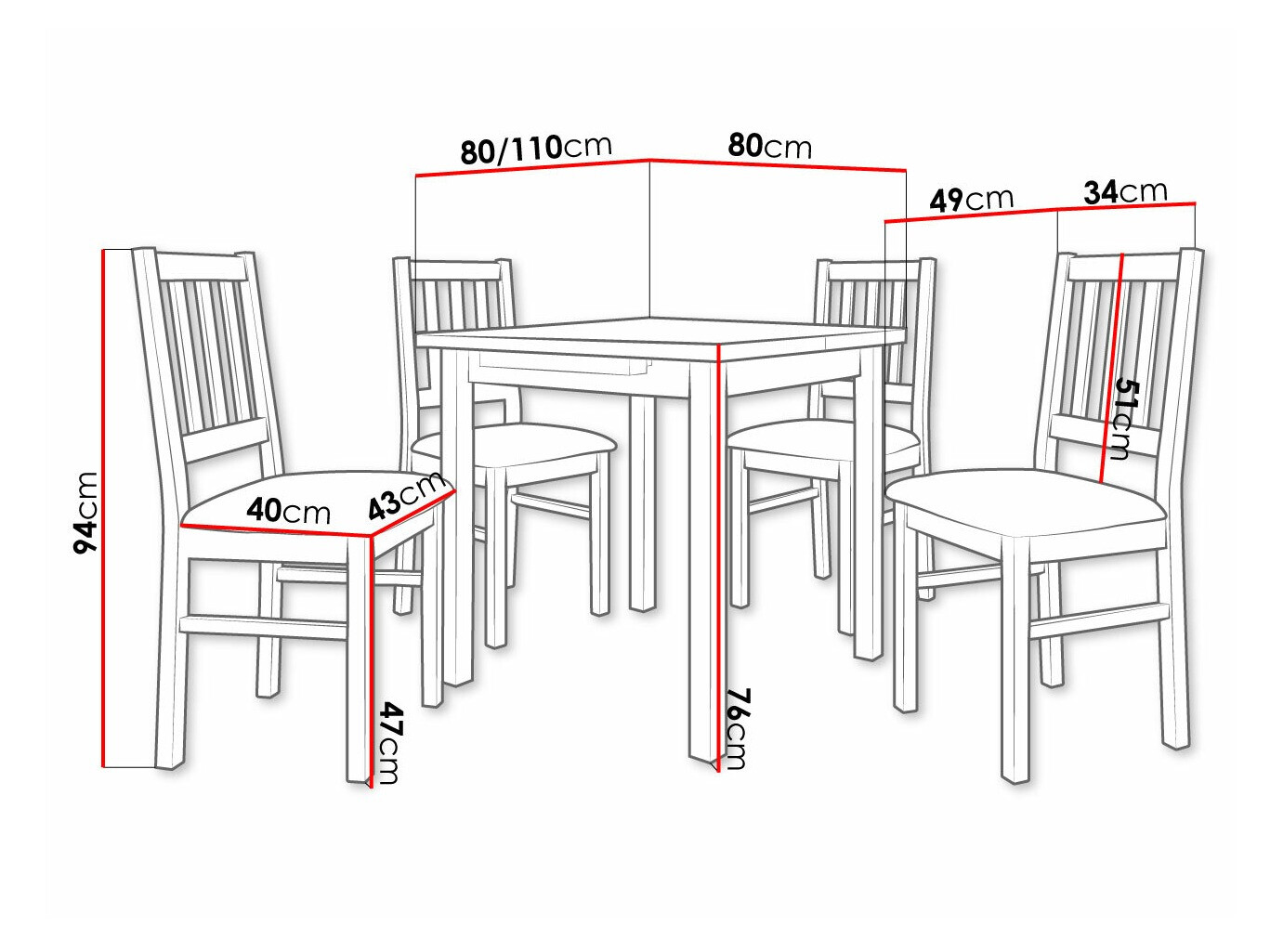 Set de dining Victorville 275 (Kronos 22)